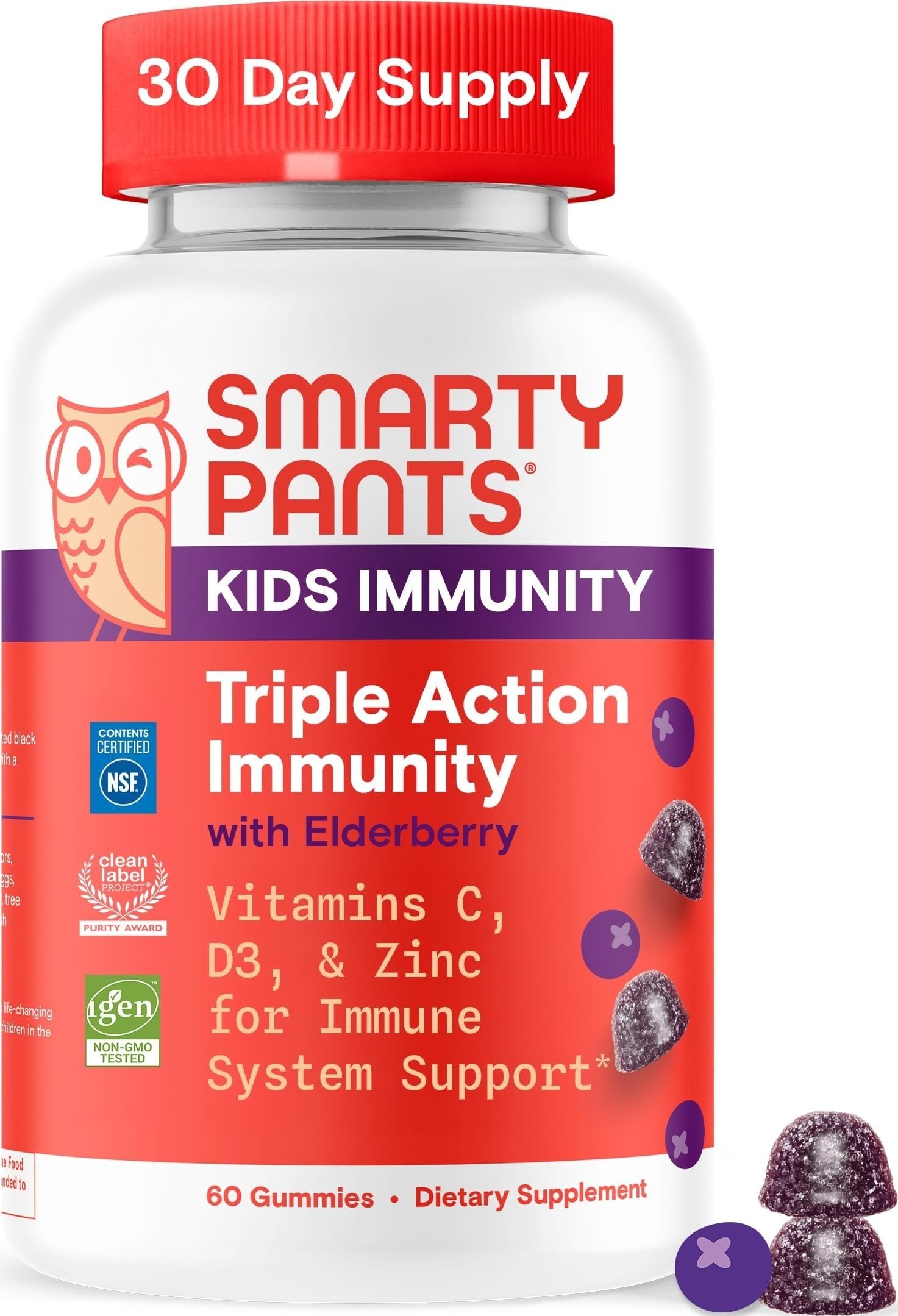 SmartyPants Kids Immunity Elderberry Gummies