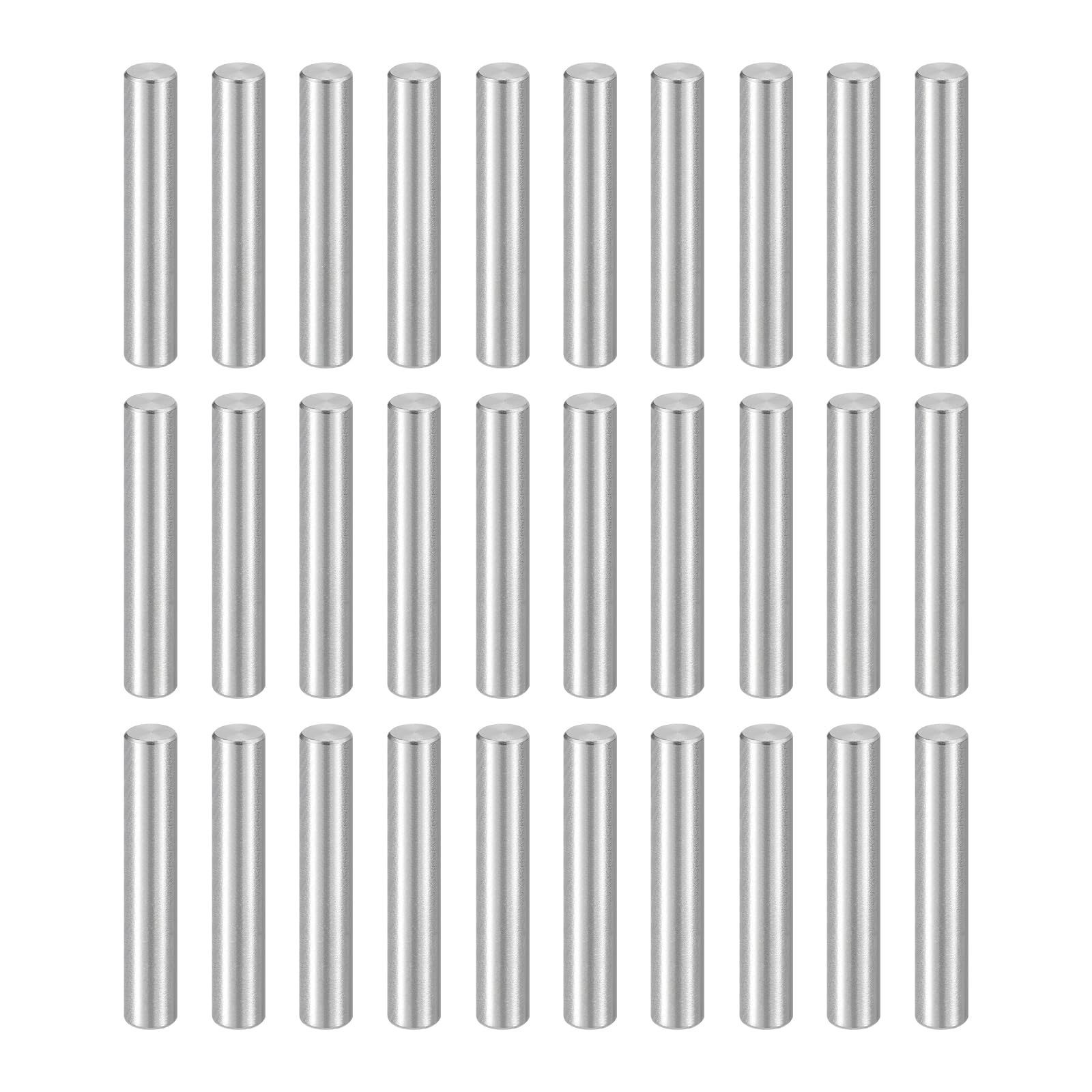 sourcing map Dowel Pins M3 x 18mm 304 Stainless Steel Silver 55pcs