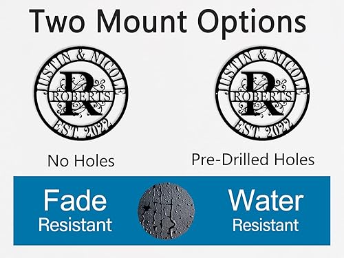 Miniatura 7 de Letrero de metal personalizado, letrero de monograma de letra dividida, letrero de apellido personalizado, letreros familiares establecidos,