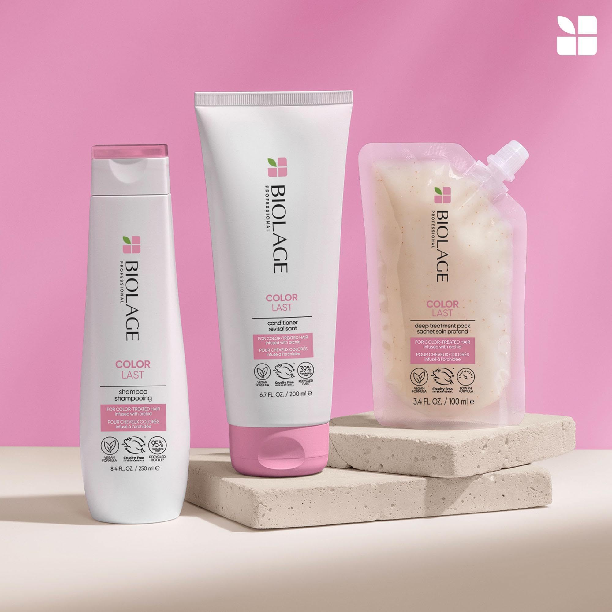 Biolage Pflegender Conditioner für gefärbtes oder getöntes Haar, Für Erhalt und Glanz der Farbe, Mit Orchideen-Extrakt, Color Last, 1 x 200 ml