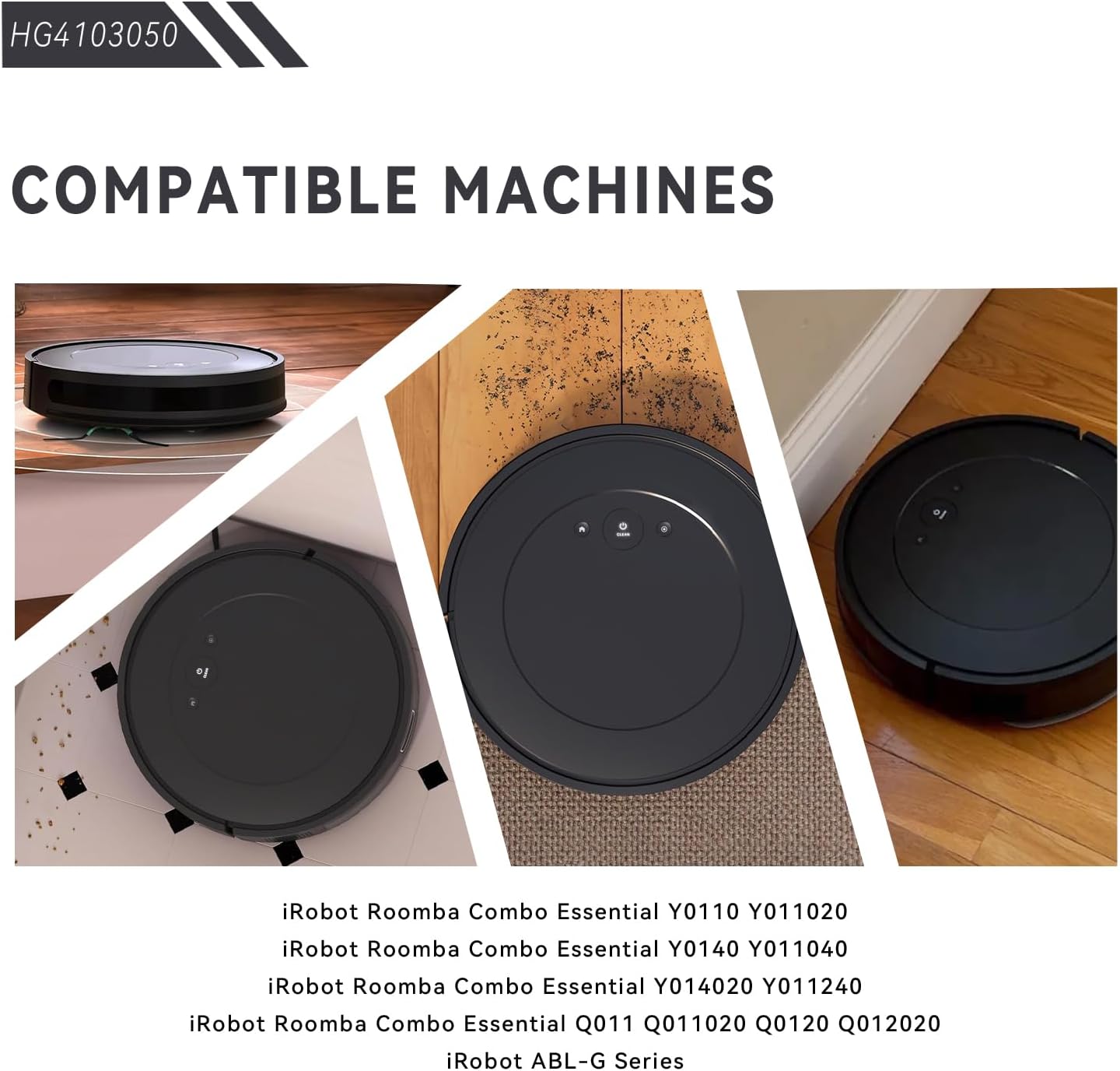 2500mAh Vacuum Battery HG4103050 Replacement for iRobot Roomba Combo Essential Y0110, Y011020, Y0140, Y011040, Y014020, Y011240, Q011, Q011020, Q0120, Q012020, for iRobot ABL-G Robot Vacuum Cleaner