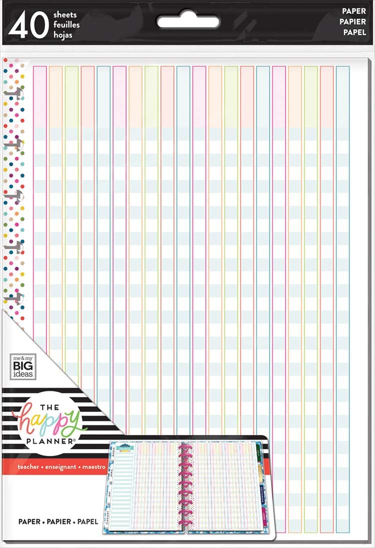 The Happy Planner Filler Paper Teacher Checklist Nepal Ubuy