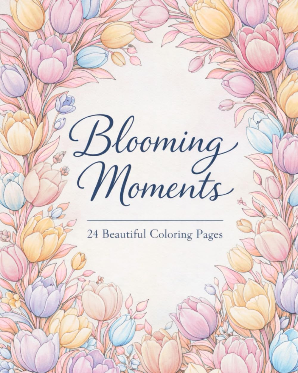 Blooming Moment: 24 Beautiful coloring pages