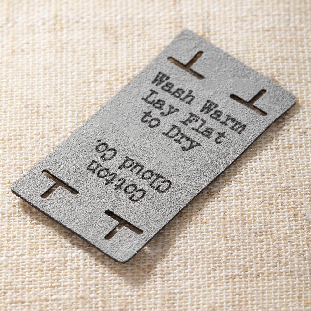 callie Personalized Crochet Labels for Handmade Items, Custom Oval/Rectangle Suede Microfiber Leather Tags for Clothing, Knitting, 12 pcs-50 pcs