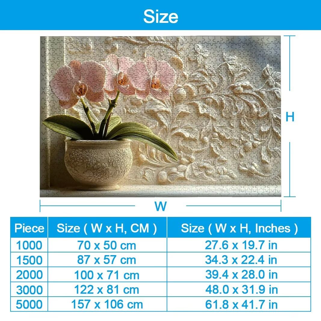 5000 sztuk puzzli dla dorosłych, układanka orchidei, prezenty dla kobiet