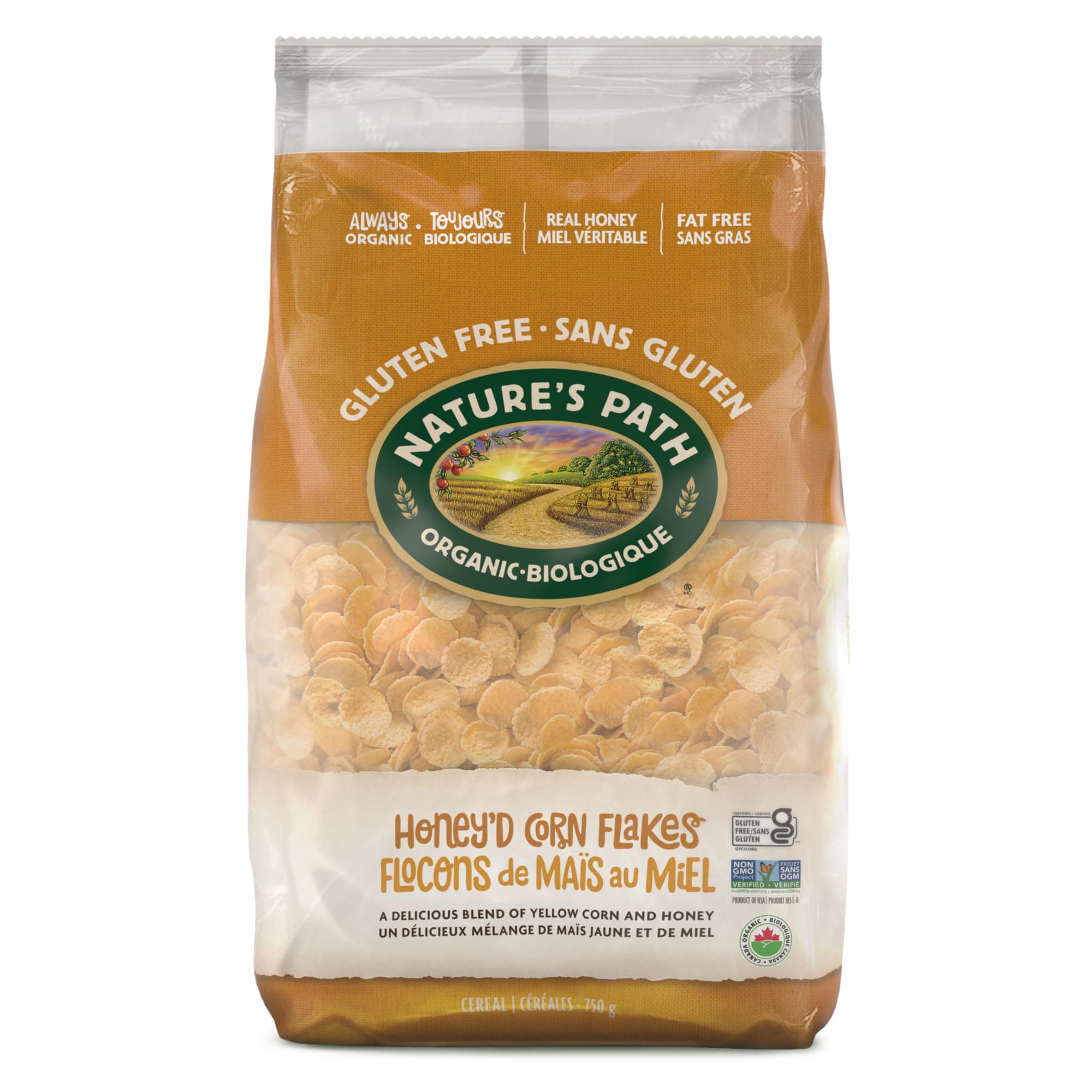 Natures Path Cereal Flakes Honeyed Corn, 26.4 oz