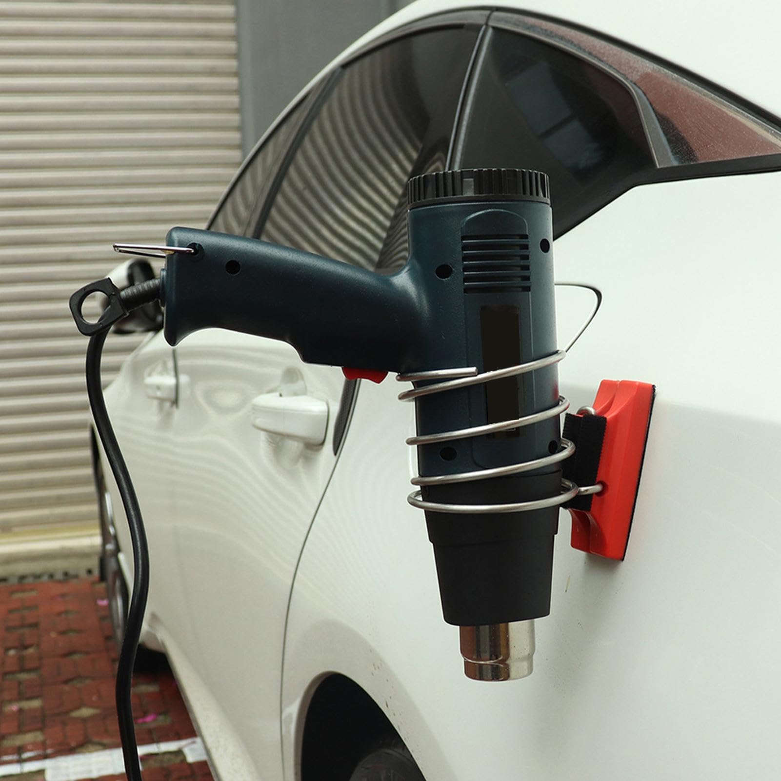 Soporte magnético para herramientas de calor – Estante de herramientas resistente con base magnética | Soporte de fijación de máquina de aire caliente retráctil para envoltura de coche, aplicación de