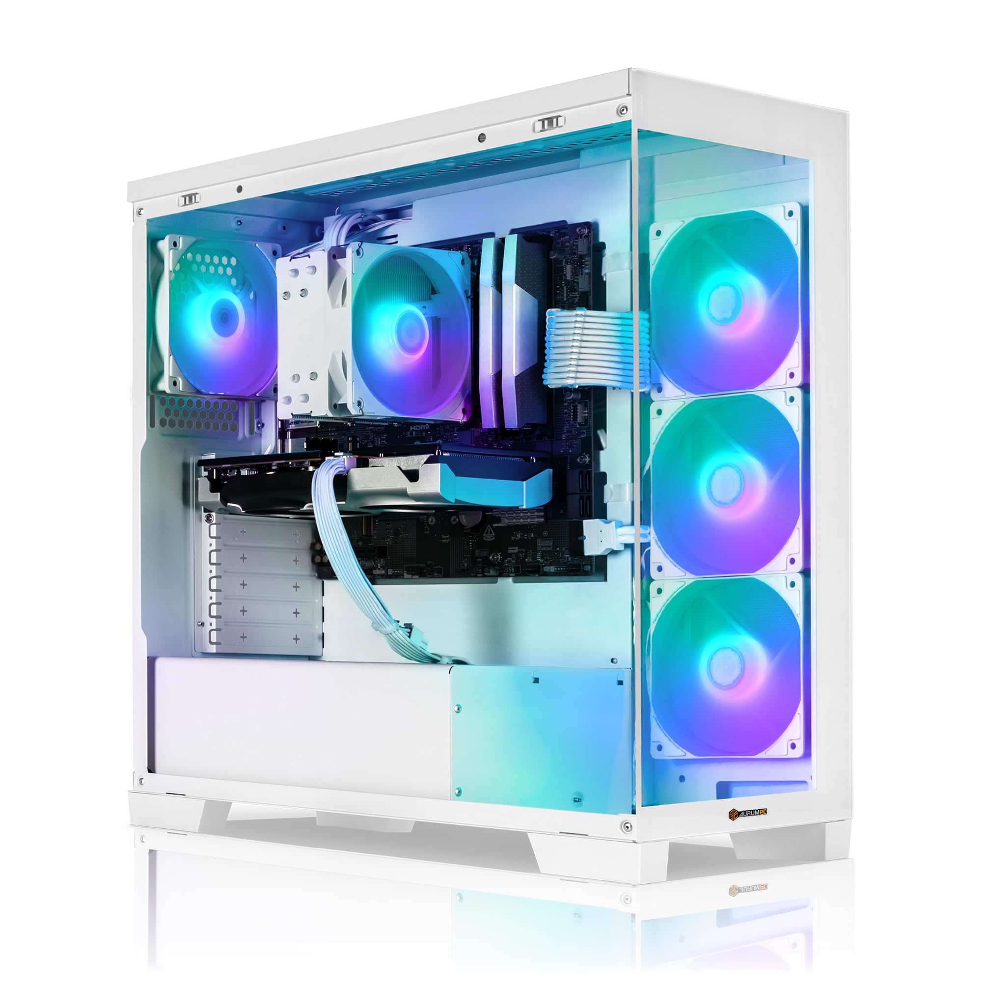 Aurum Bianco PC Gaming Ryzen 7 5700X • GeForce RTX5060Ti 16GB • 32GB DDR4 • 1000GB M.2 SSD • Windows 11 • WiFi • pc da gaming
