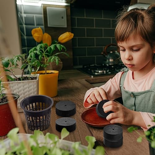 Miniatura 6 de Lallisa 240 collares de clonación de 2 pulgadas, sistema de cultivo hidropónico, insertos de espuma para germinación de plantas hidropónicas,