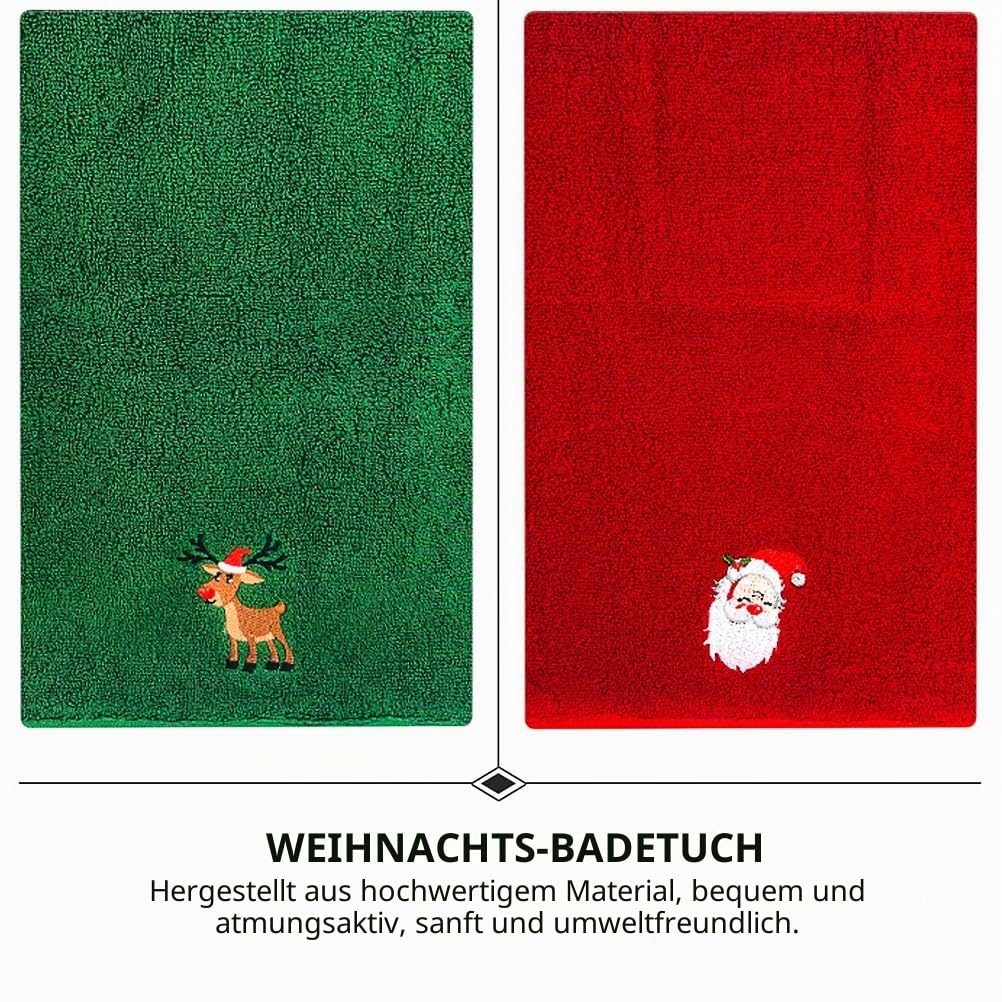 Operitacx Weihnachtshandtücher, 17, 7 X 12, 6 Zoll Große, Bestickte Baumwolltücher, Weihnachtliches Deko-Handtuch für Die Reinigung von Küche Und Bad zu Hause (3 STK B, 45.00X32.00X0.30CM)