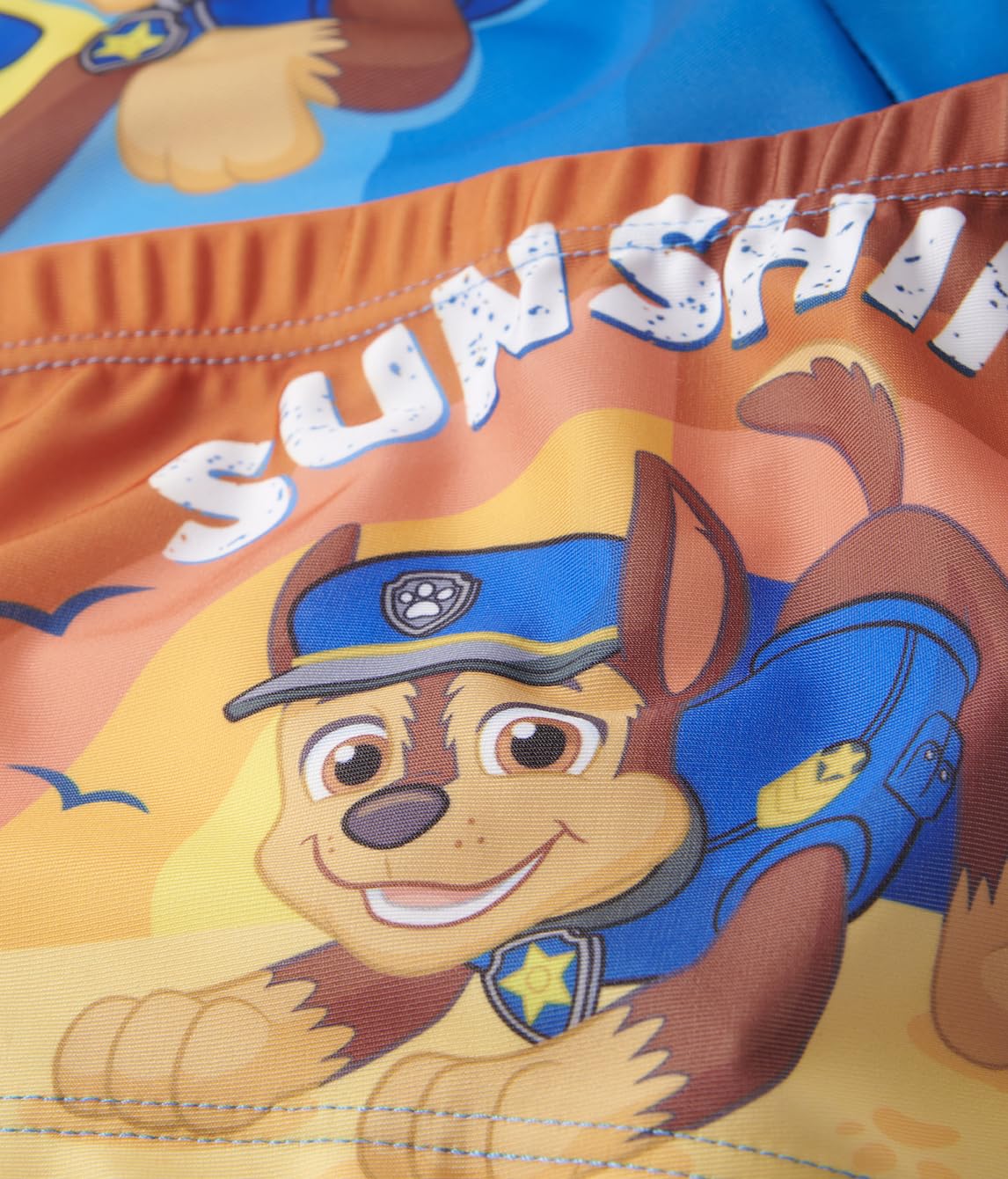 Paw Patrol Ensemble de natation, protection UV 50+, pour garçon, maillot de bain et short 2 pièces, bleu
