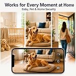 5G/2.4G Outdoor/Indoor Security Camera,1080P Baby/Elder/Dog/Pet Camera with Phone App, WiFi Baby Monitor, Motion Detection, Alarm Siren, Night Vision, IP66 Waterproof, SD/Cloud, Work with Alexa