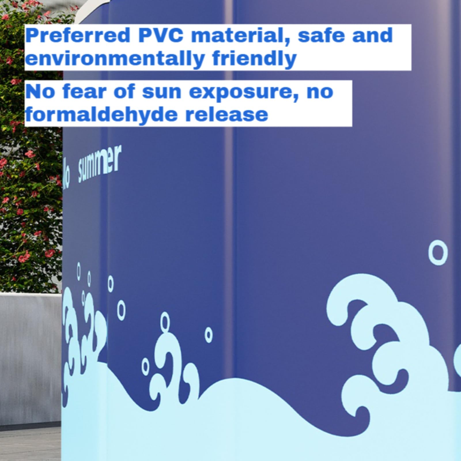 Piscina Plegable Sin Hinchado para Niños y Perros Grandes - PVC 5-Capas Ultra-Resistente, No Inflable/Sin Montaje, Fácil Limpiar y Almacenar para Jardín/Patio (Azul, 150 * 48cm)
