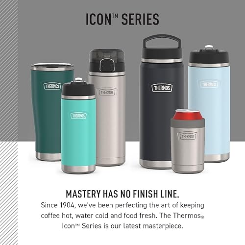 Miniatura 6 de THERMOS ICON SERIES, vaso de acero inoxidable con cierre deslizante, 18 onzas, acero inoxidable mate