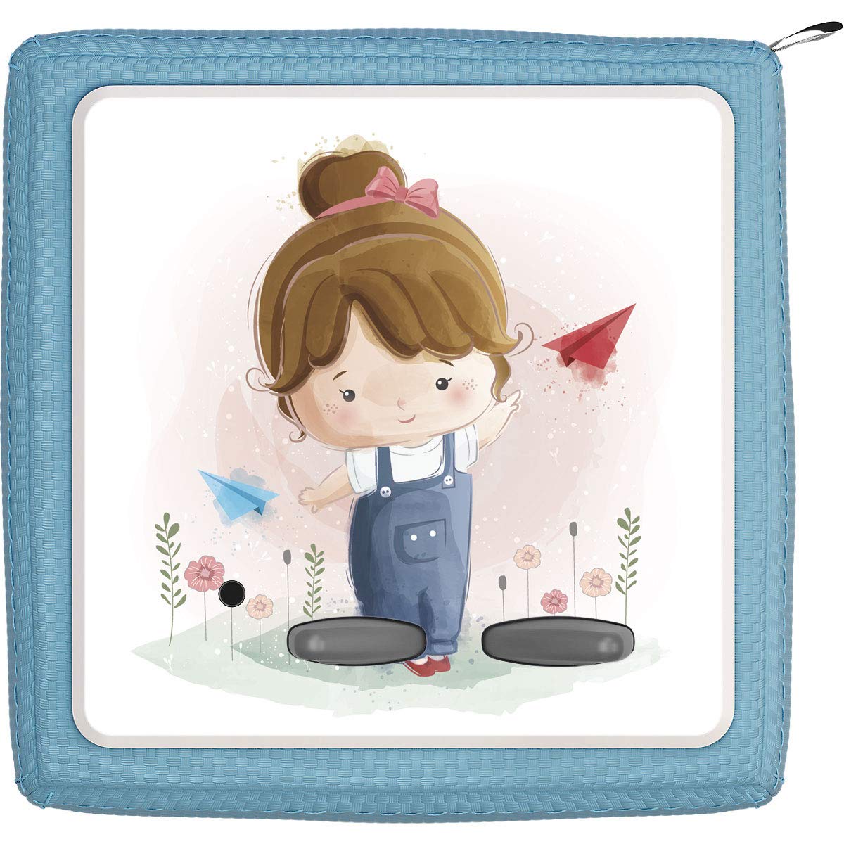 TheSmartGuard Protective Film Suitable for the Toniebox, foil Sticker, Little Girl with Brown Hair and Flowers