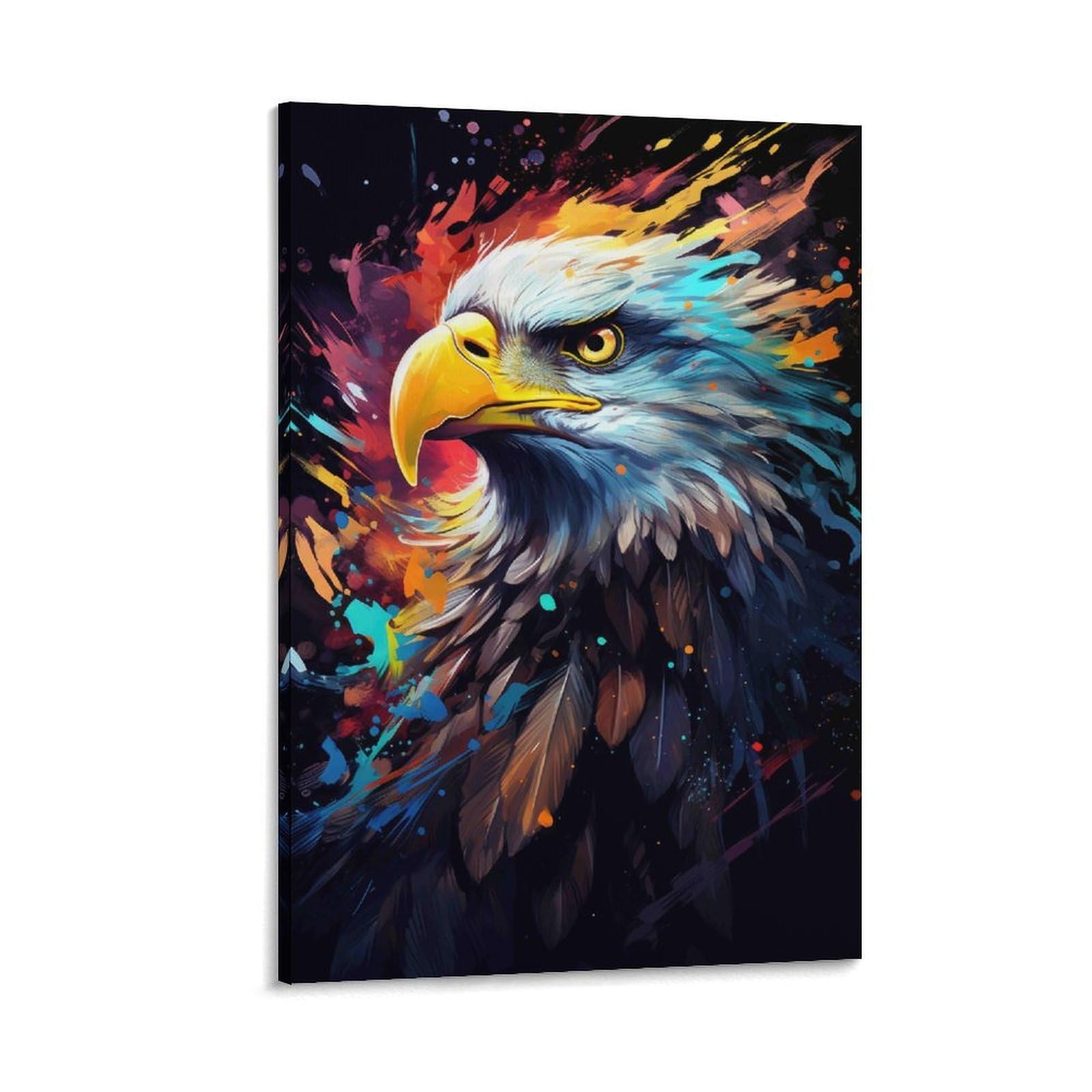 DHBANEIOK Eagle Head Art Poster Artwork Canvas Prints Picture Modern Canvas Wall Art Picture Wall Hanging for Bedroom Living Room Decor 24x36inch(60x90cm)