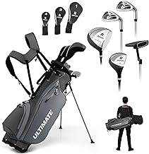 ULTIMATE Men's Complete Golf Club Set – Right-Handed, 9/11-Piece Full Set Including 460cc #1 Driver, #3 Fairway Wood, Hybrid, #6, #7, #8, #9, #P Irons, and a Precision Putter