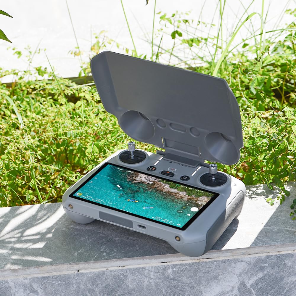 Wtohoby Mini 3 Pro 2 in 1 Sun Hood, RC Joysticks Protector Sunshade for DJI Mini 3 Pro/Mini 3/Air 2S/Mavic 3 Classic/Mavic 3 Pro RC Remote Controller Full Screen Protective Accessories