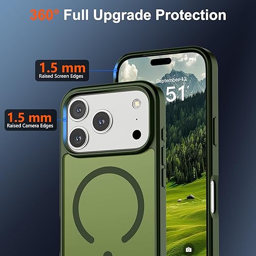 Miniatura 735 de SUPFINE Funda magnética para iPhone 11 (compatible con MagSafe) (protección contra caídas de grado militar), translúcida mate a prueba de golpes