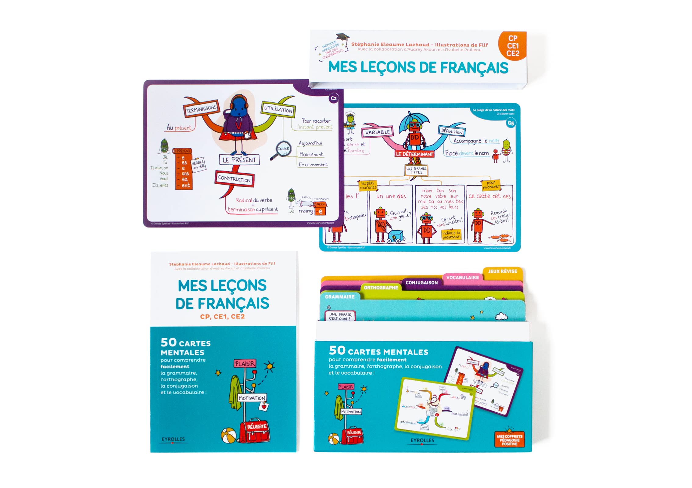 Mes Leçons De Français CP CE1 CE2: 50 Cartes Mentales Pour Comprendre