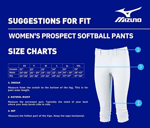 Miniatura 5 de Mizuno Prospect - Pantalón de softball 100% poliéster, práctica y juego recreativo