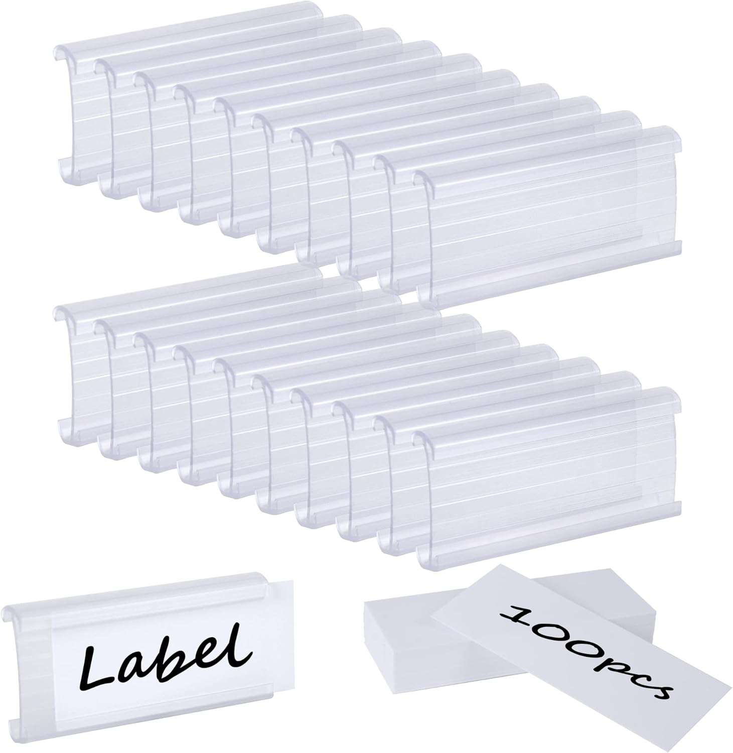 Amazon.com : 100Pcs Wire Shelf Label Holder,Compatible with Metro 1-1 ...