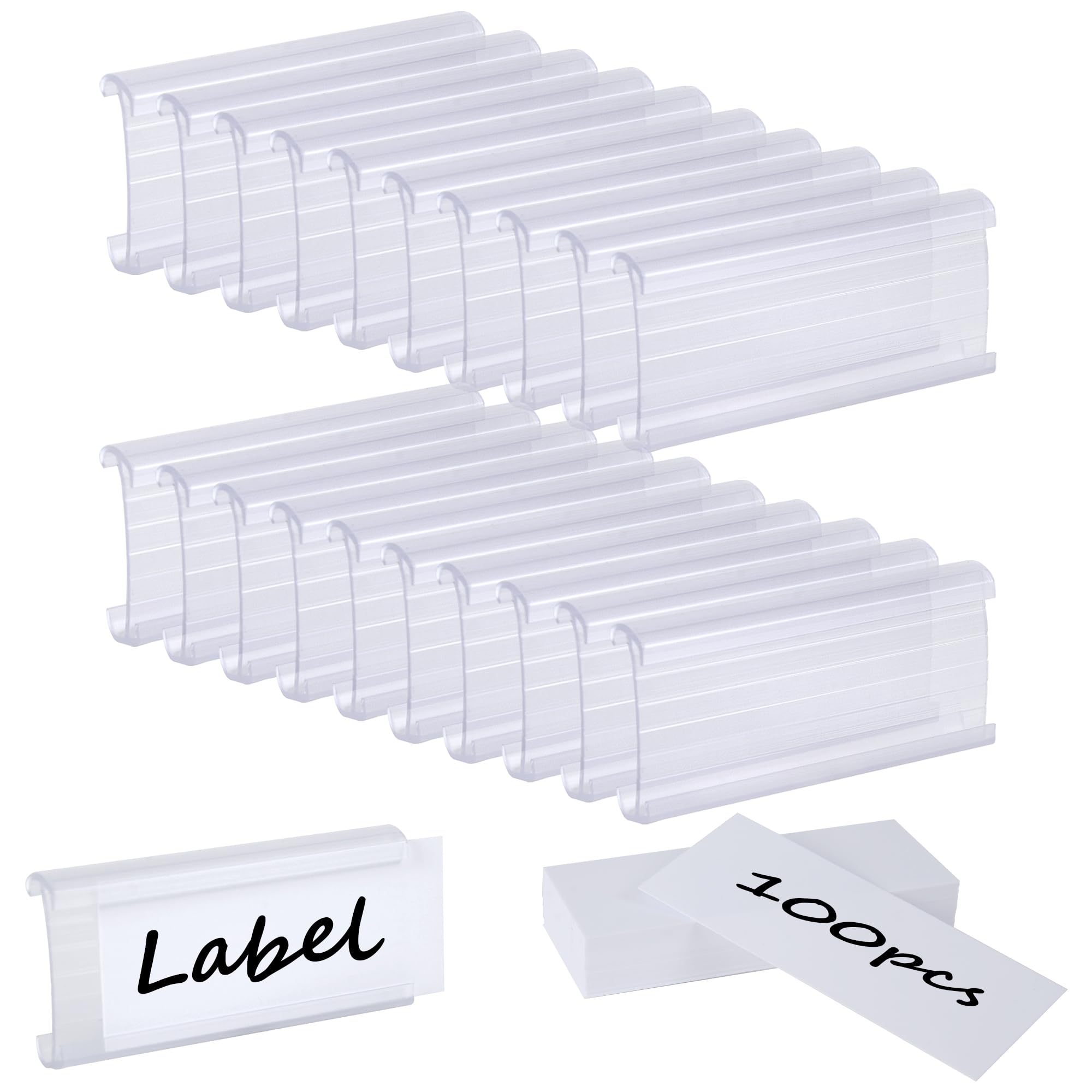 Amazon.com : 100Pcs Wire Shelf Label Holder,Compatible with Metro 1-1 ...