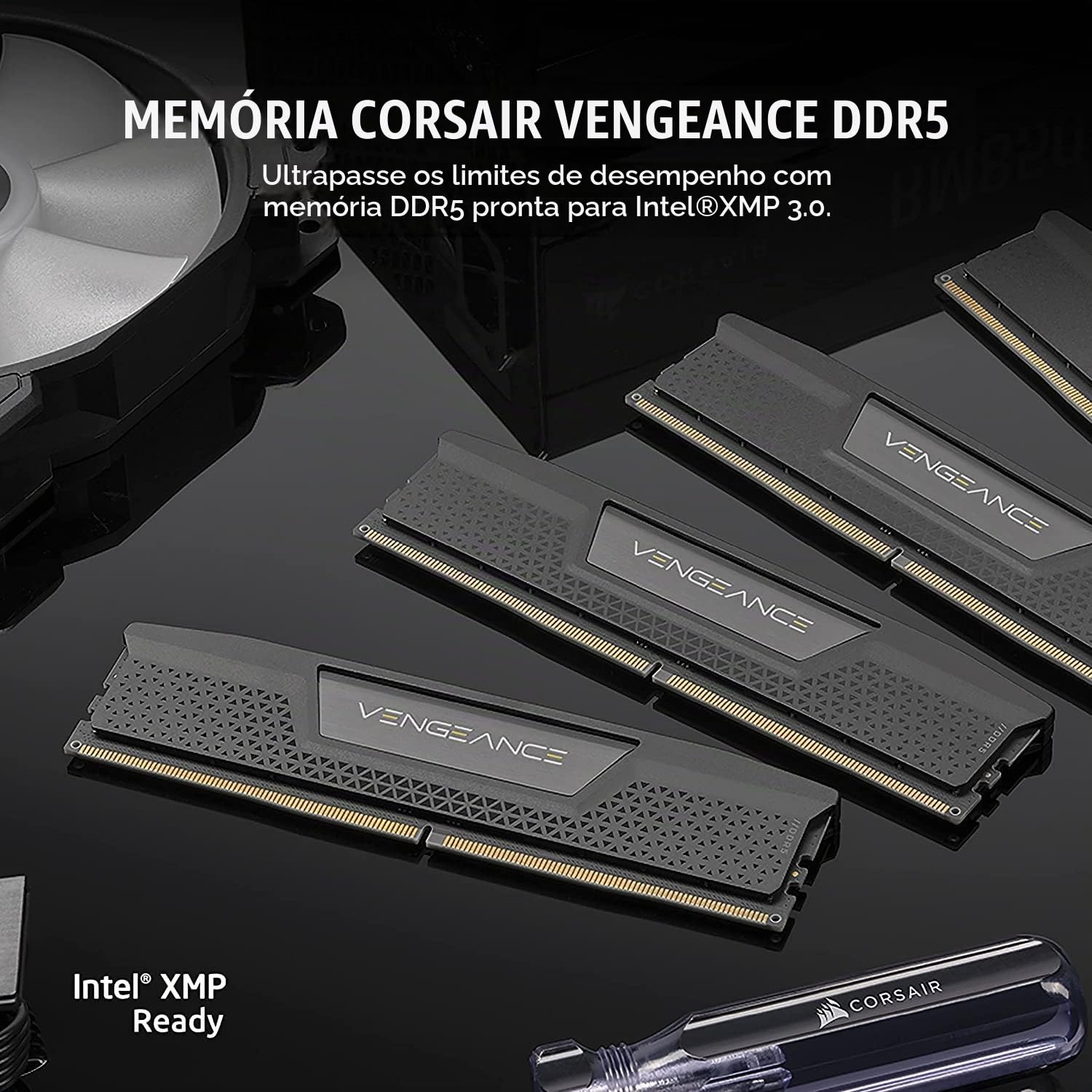 CORSAIR Memória de computador Vengeance DDR5 RAM 64GB (2x32GB