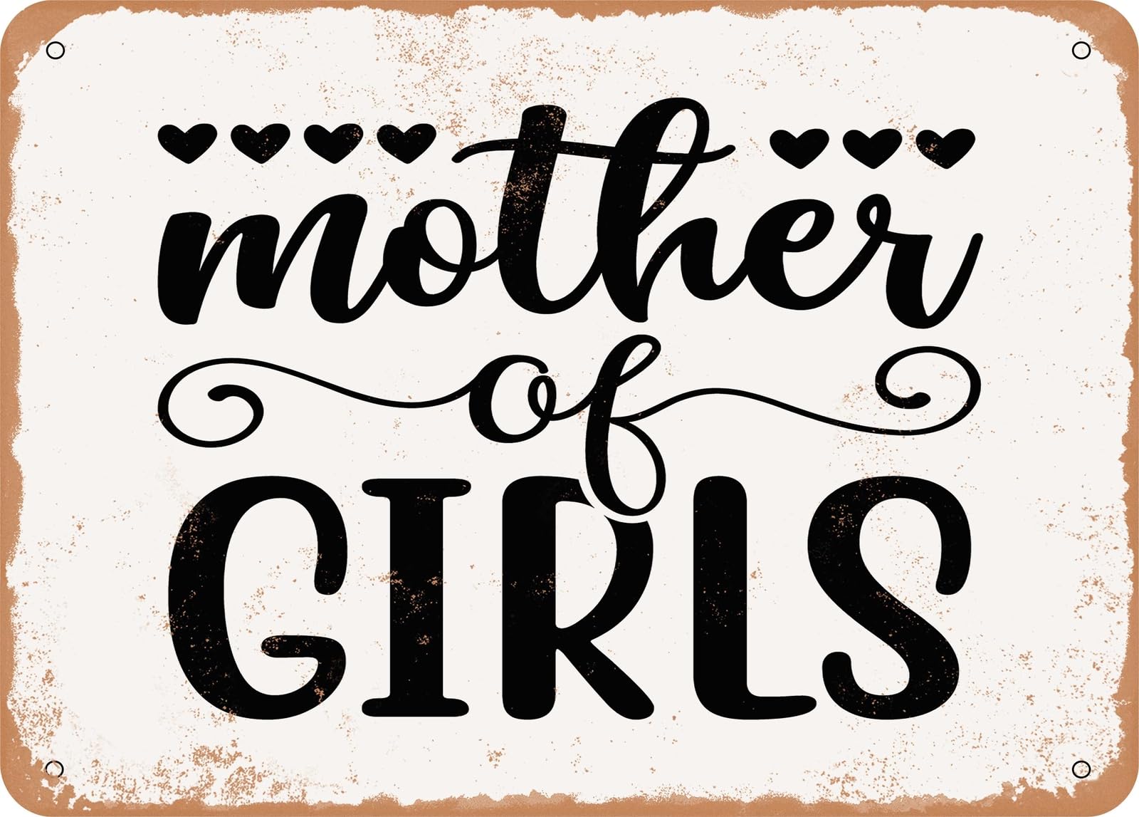 Miaomansenstore Girls Metal Sign - Mother Of - 2 - Vintage Look Sign Home Decor
