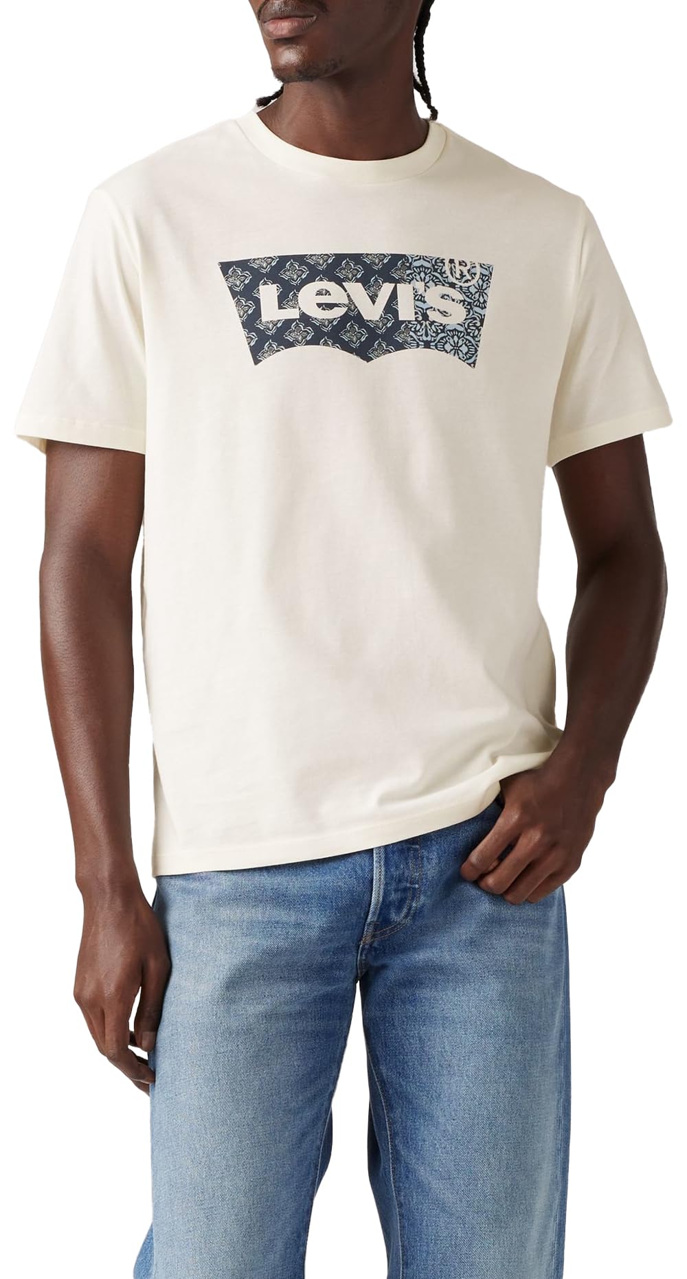 Levi's Graphic Crewneck Tee T-Shirt, Batwing Bandana Fill, S Uomo