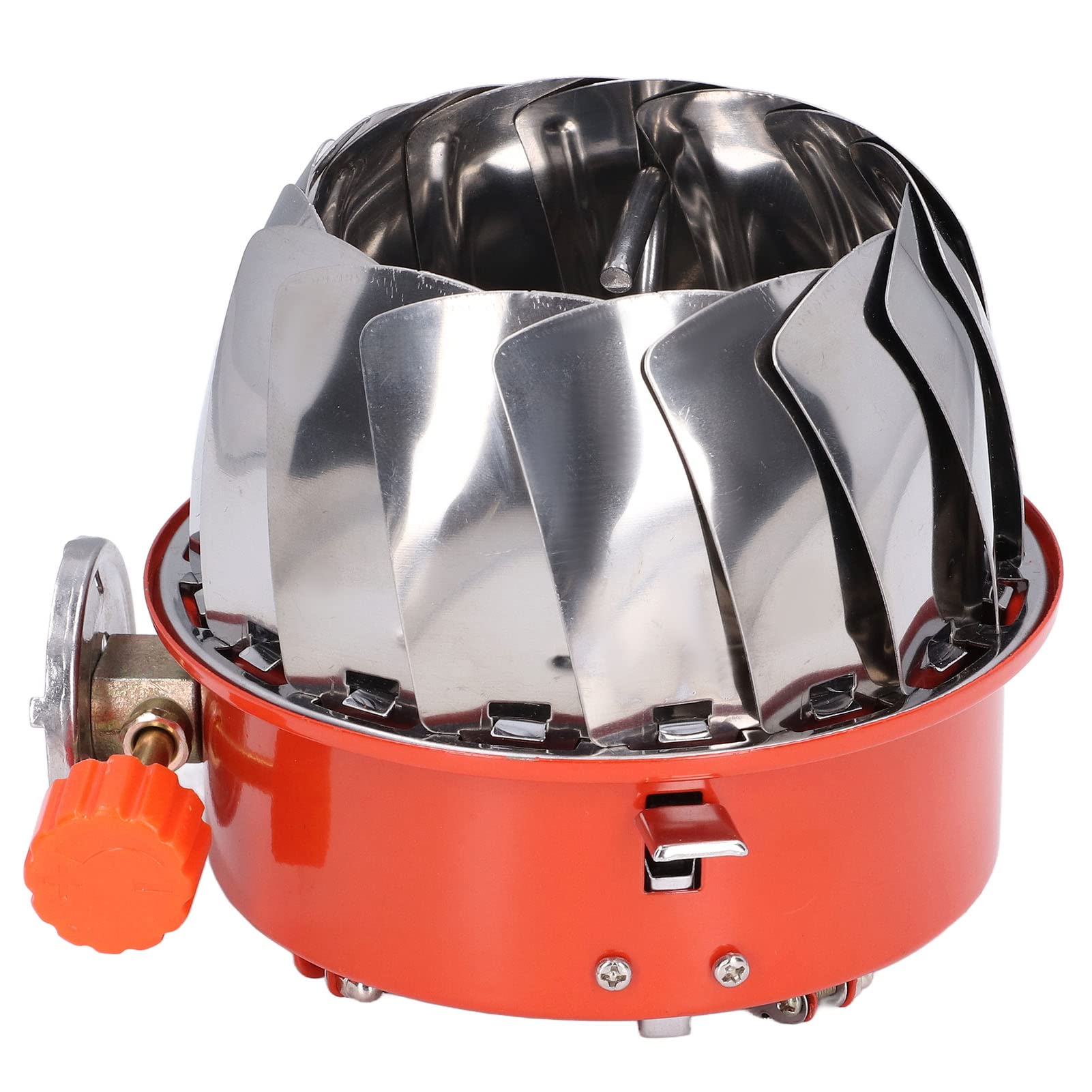 Collapsible Bracket Camp Stove, Windproof Ultralight Camping Outdoor Mini Gas Stove Portable Gas Tank Cassette Gas Lotus Stove for Outdoor Camping Barbecue