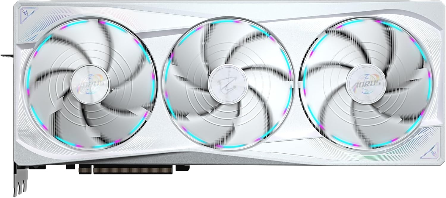 Gigabyte AORUS GeForce RTX 5090 Stealth ICE 32G Graphics Card - 32GB GDDR7, 512bit, PCI-E 5.0, 2655MHz Core Frequency, 3 x DP 2.1a, 1 x HDMI 2.1b, NVIDIA DLSS 4, GV-N5090AORUSST ICE-32GD