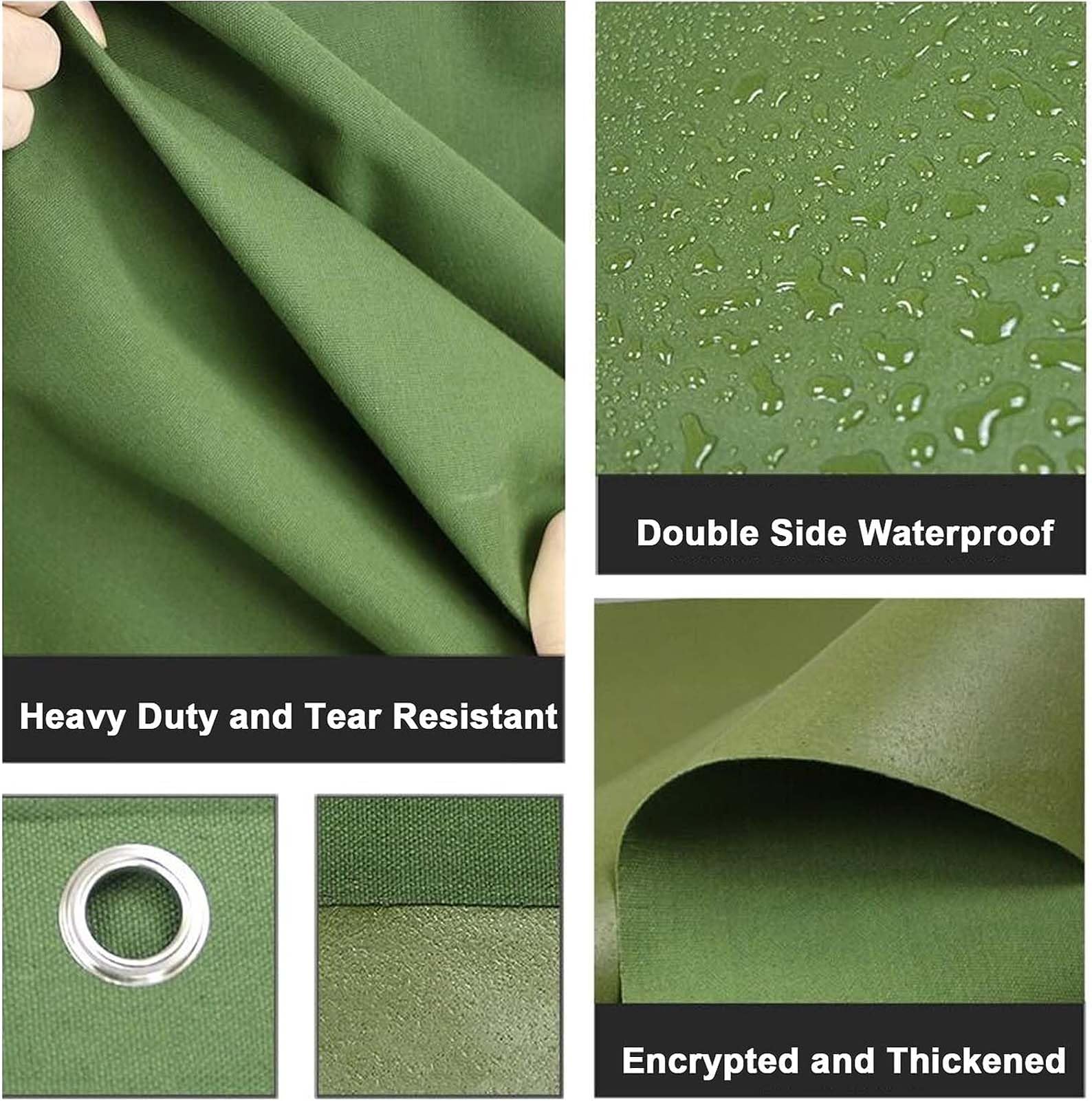 Amazon.com: Amunpitic Canvas Tarps Waterproof 3.3x3.3ft, Heavy