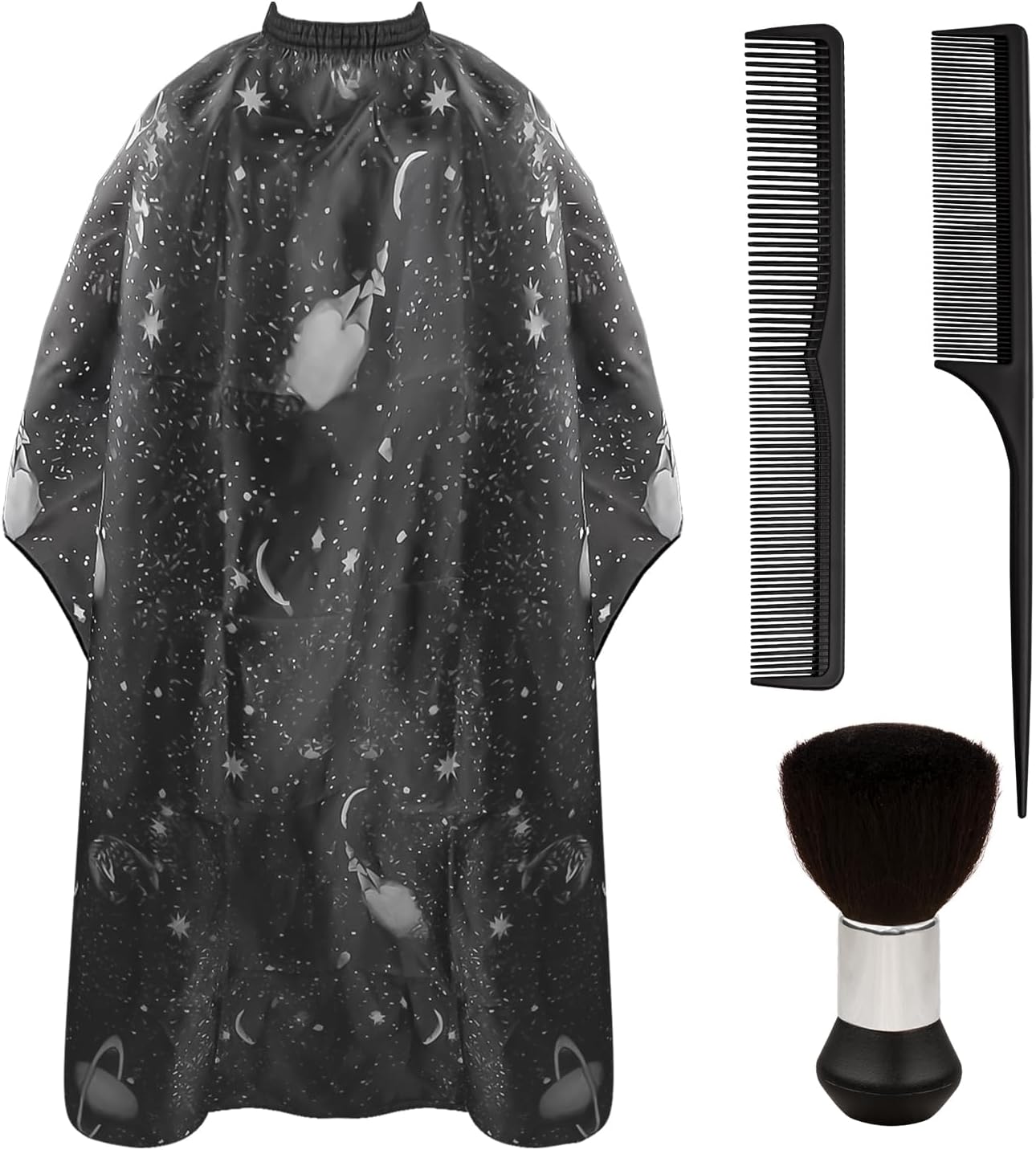Kids Barber Cape and Neck Duster Brush Hair Comb Set,Toddler Hair Cutting Cape with Adjustable Closure Barber Cape (Planet 4 Piece Set) Kids Barber Cape and Neck Duster Brush Hair Comb Set,Toddler Hair Cutting Cape with Adjustable Closure Barber Cape (Planet 4 Piece Set)