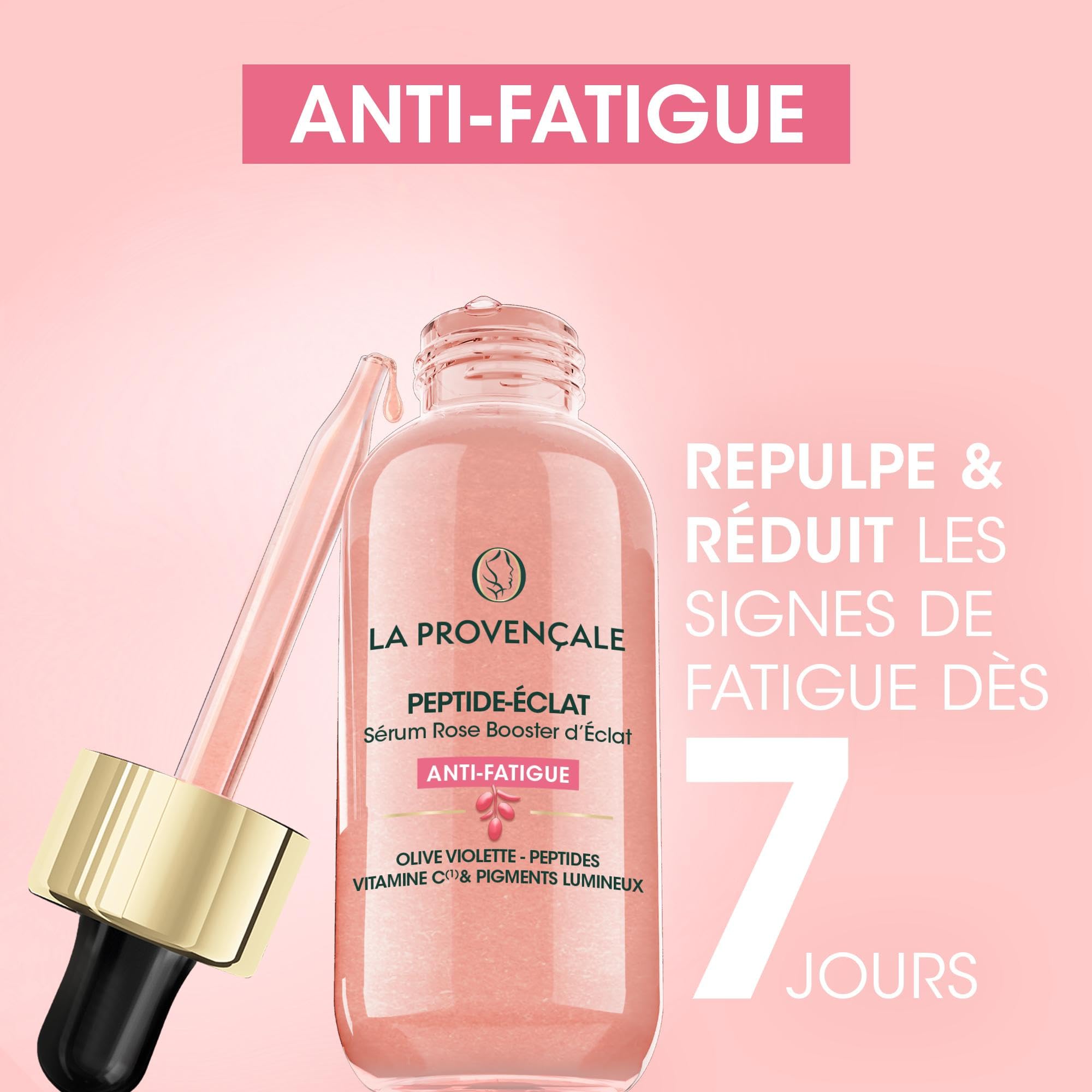 La Provençale - Trio Anti-Fatigue : Sérum Peptide-Éclat, Poudre de Soleil 3-en-1 & Chiqui Baume à Lèvres - Routine Éclat Visage & Lèvres - Enrichi en Olive & Peptides - 30ml, 8g & 10ml