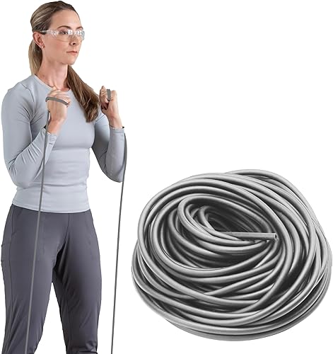 THERABAND Latex Resistance Tubing, Red, Medium Level 2, 100 ft Roll, Professional Grade Resistance Band for Exercise, Upper and Lower Body Workouts,