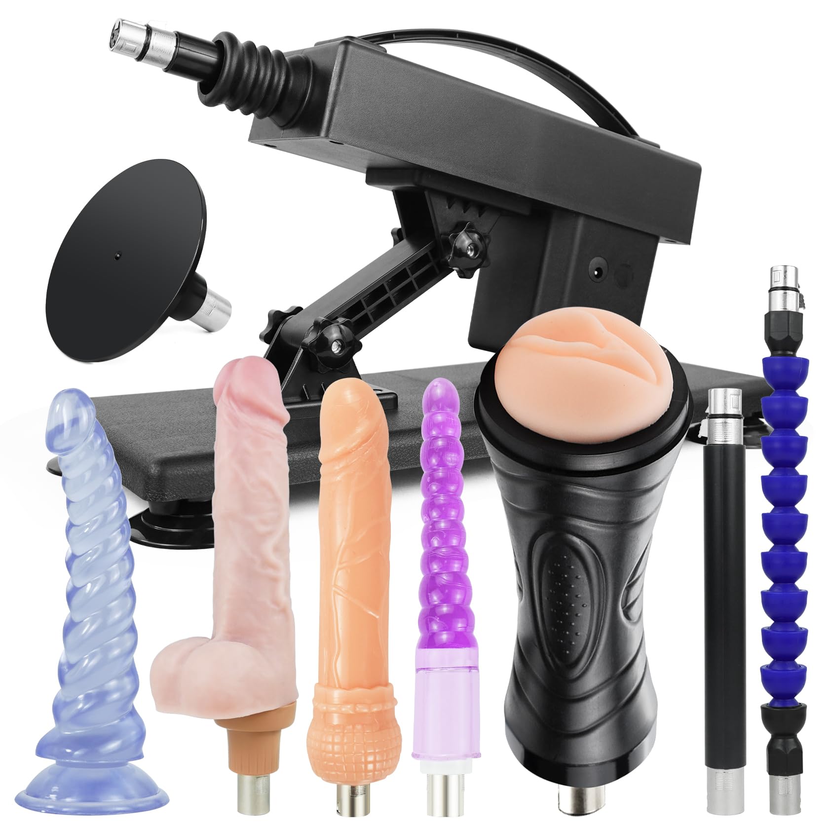 Anngeok Standard Sexmaschine Stoßfunktion Frauen Love Machines Extrem Sexspielzeug Leise Stark Teleskopisch Masturbator Maschine Fickmaschine mit Zubehör(8 Zubehörteile)