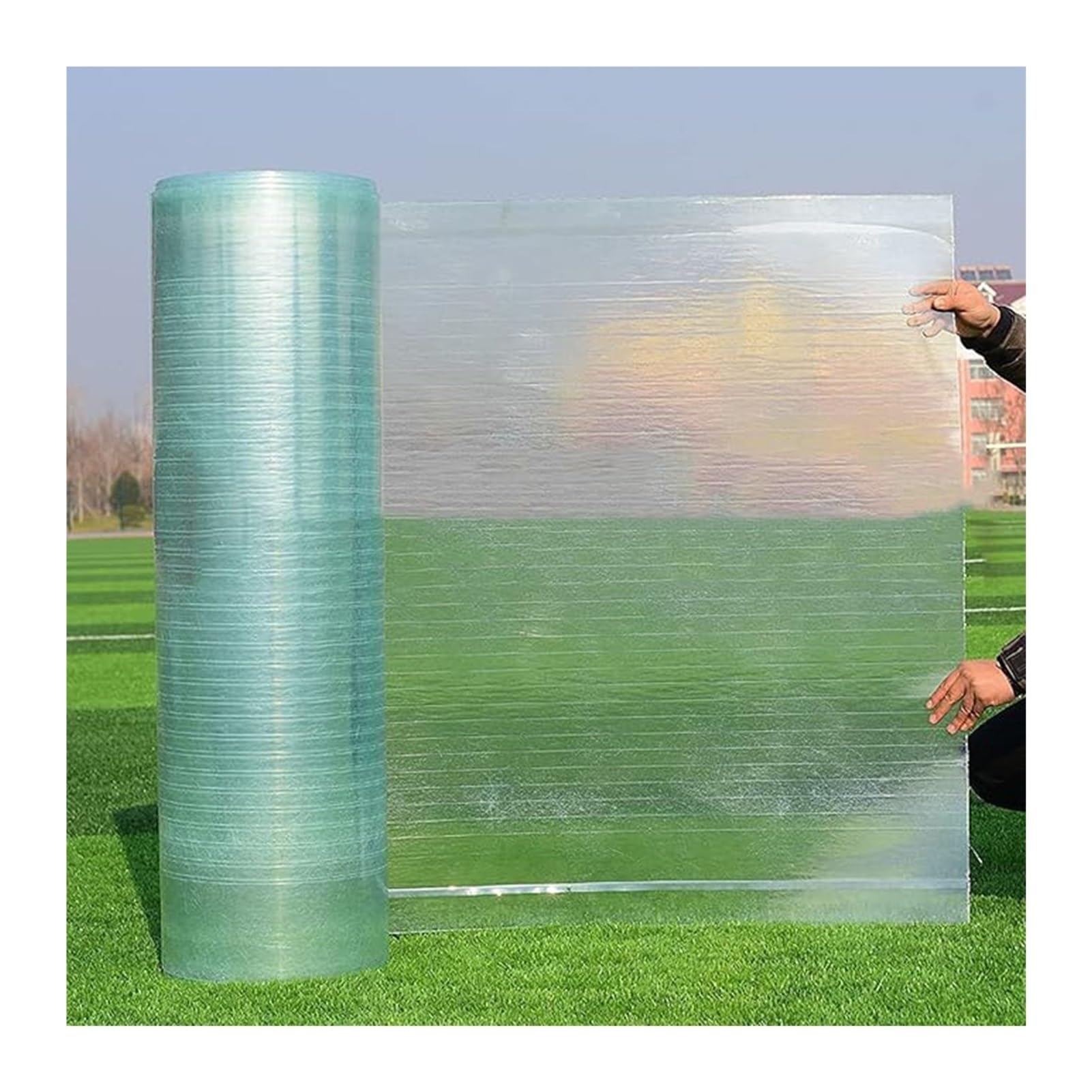 Marquesinas para Exterior contra Sol y Lluvia Resistente a los Impactos Láminas Tejados Paneles Luz Solar Patio, Tabique, Toldo(1.2x2m/3.94x6.56ft)