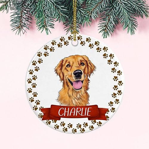 Adorno Golden Retriever, regalo para amantes de mascotas, Adorno de perro, Regalo para dueño de perro, Regalo personalizado para perros, Adorno de