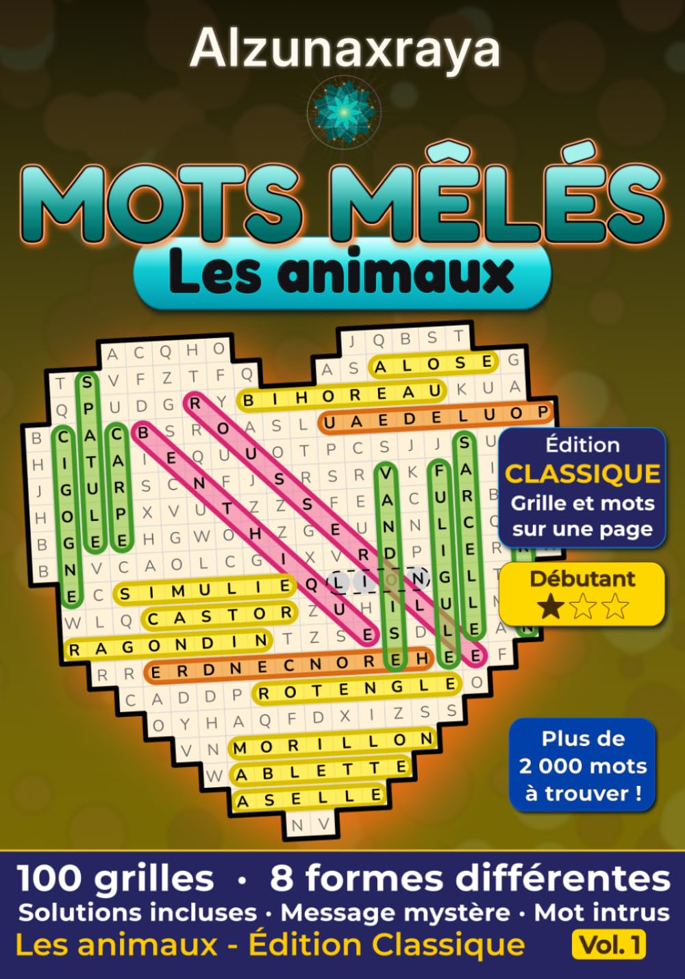 Mots Mêlés: Les animaux - Édition Classique - Débutant