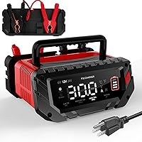 Vista 1 de 30 Amp 6V/12V/24V Smart Trickle Charger, Car Battery Charger, Lithium, Lifepo4, Lead Acid (AGM/Gel/SLA) Battery Maintainer, Desulfurizer, For: Car