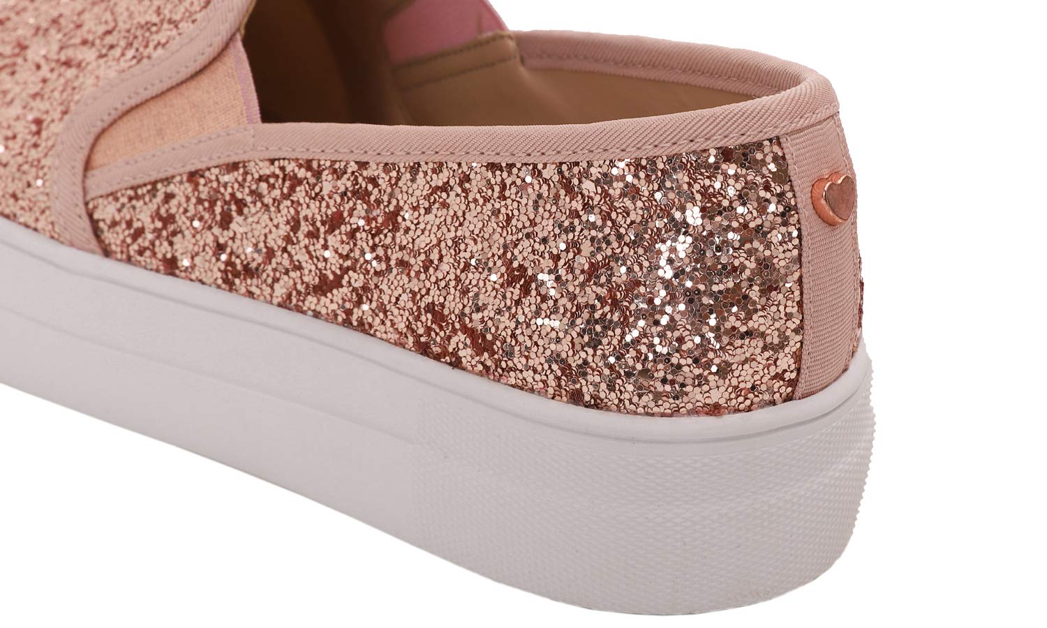 Feversole Women's Fashion Sparkle Platform Rhinestone Party Holiday Wedding Sneakers