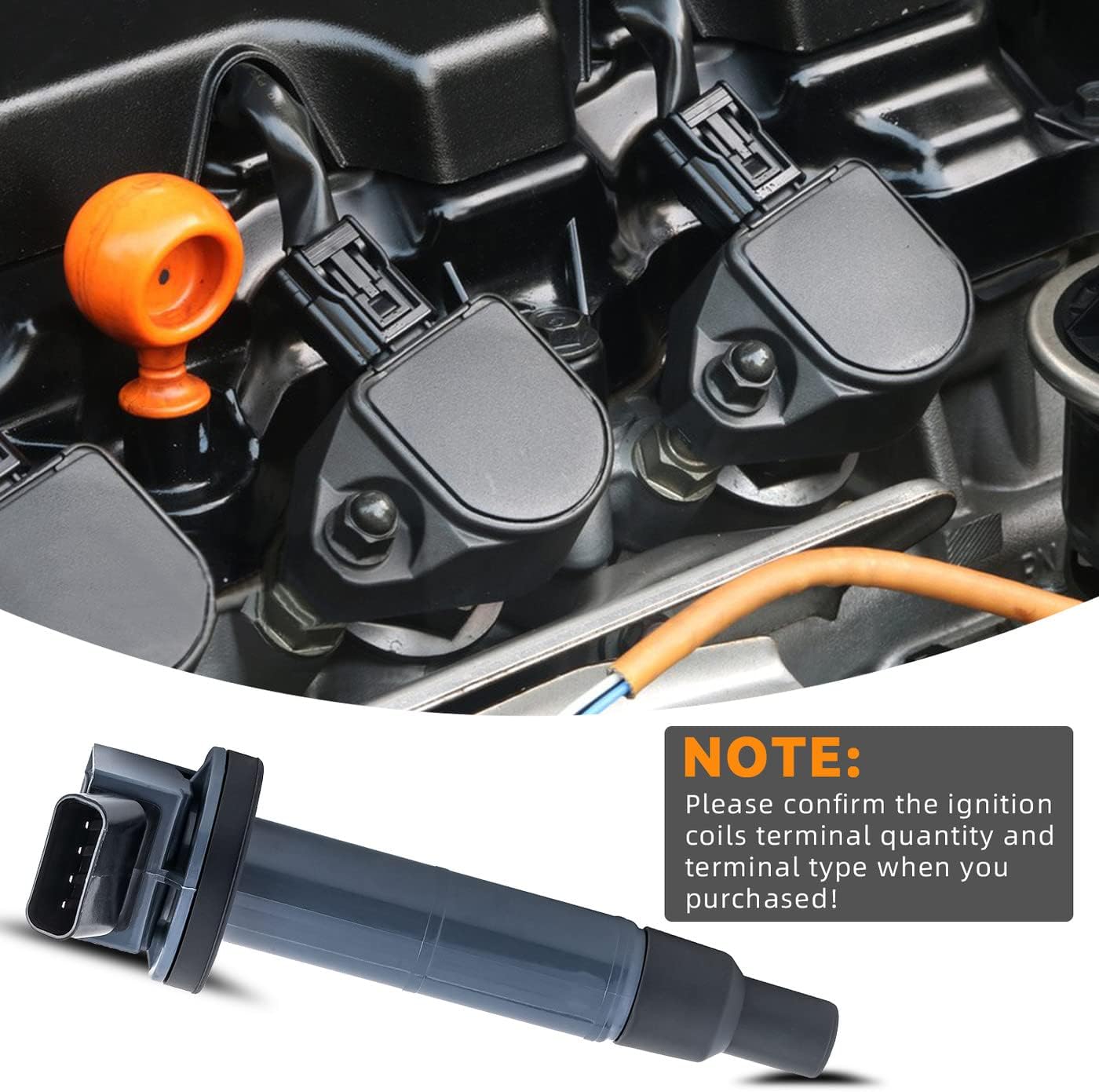 DEAL Ignition Coil Pack, Compatible with Toyota Camry Corolla Matrix Solara Highlander RAV4 Lexus HS250h Scion tC Pontiac Vibe 2.0L 2.4L L4 Replace OE UF333 UF494 C1330, Set of 4