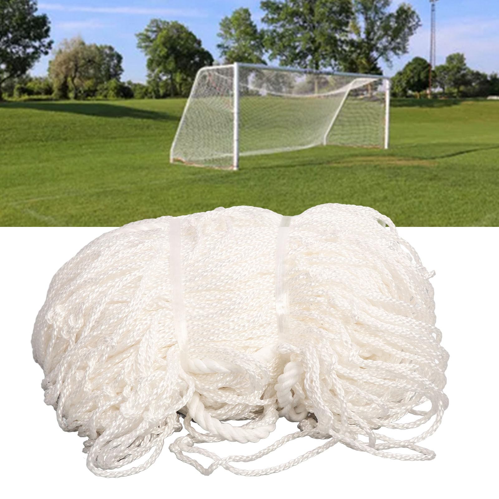 BuyWeek Rete da Calcio, 3x2M Rete per Porta da Calcio 3 Strands Goal Replacement Net per Allenamento