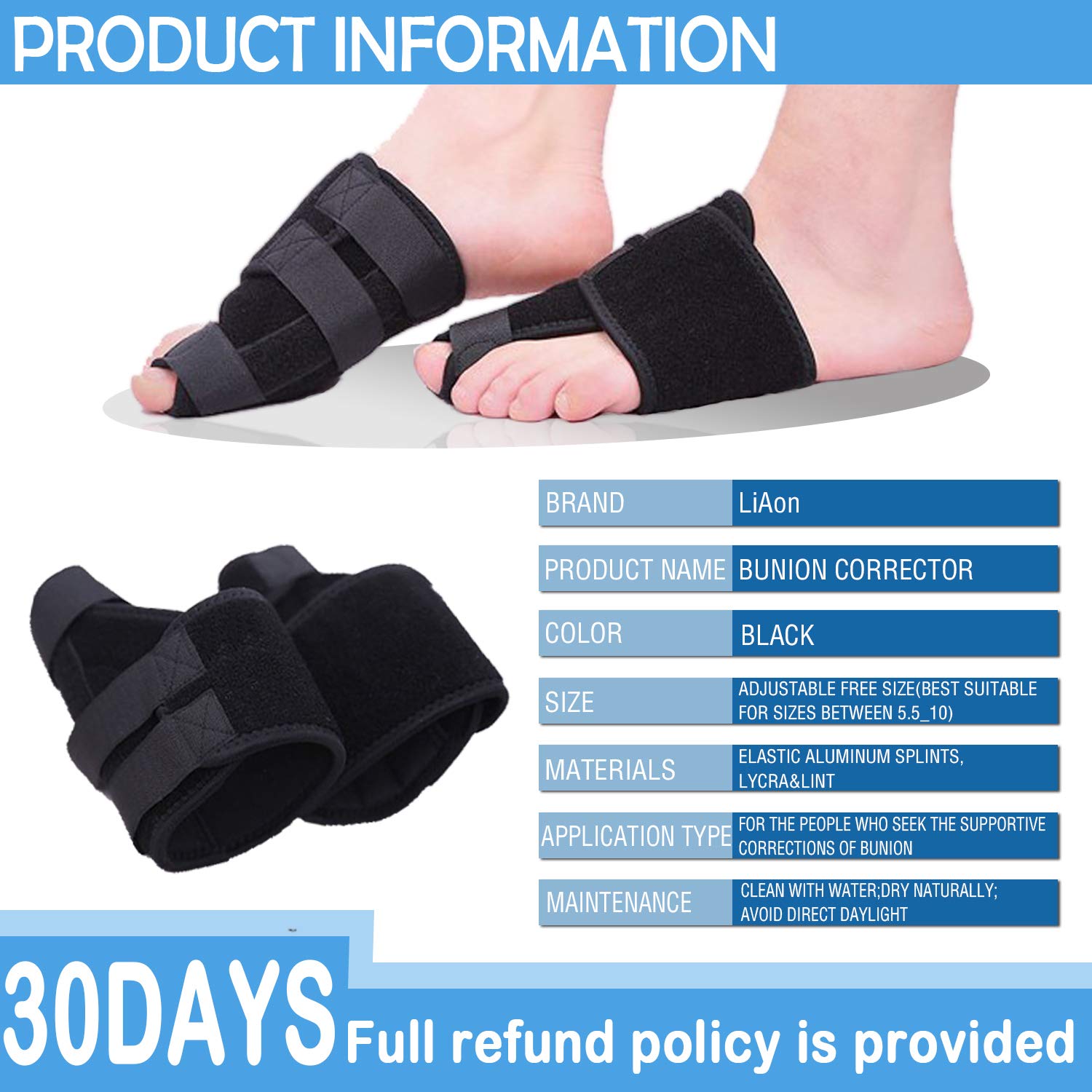 Bunion Corrector and Toe Separators Suit,Treat Pain in Hallux Valgus