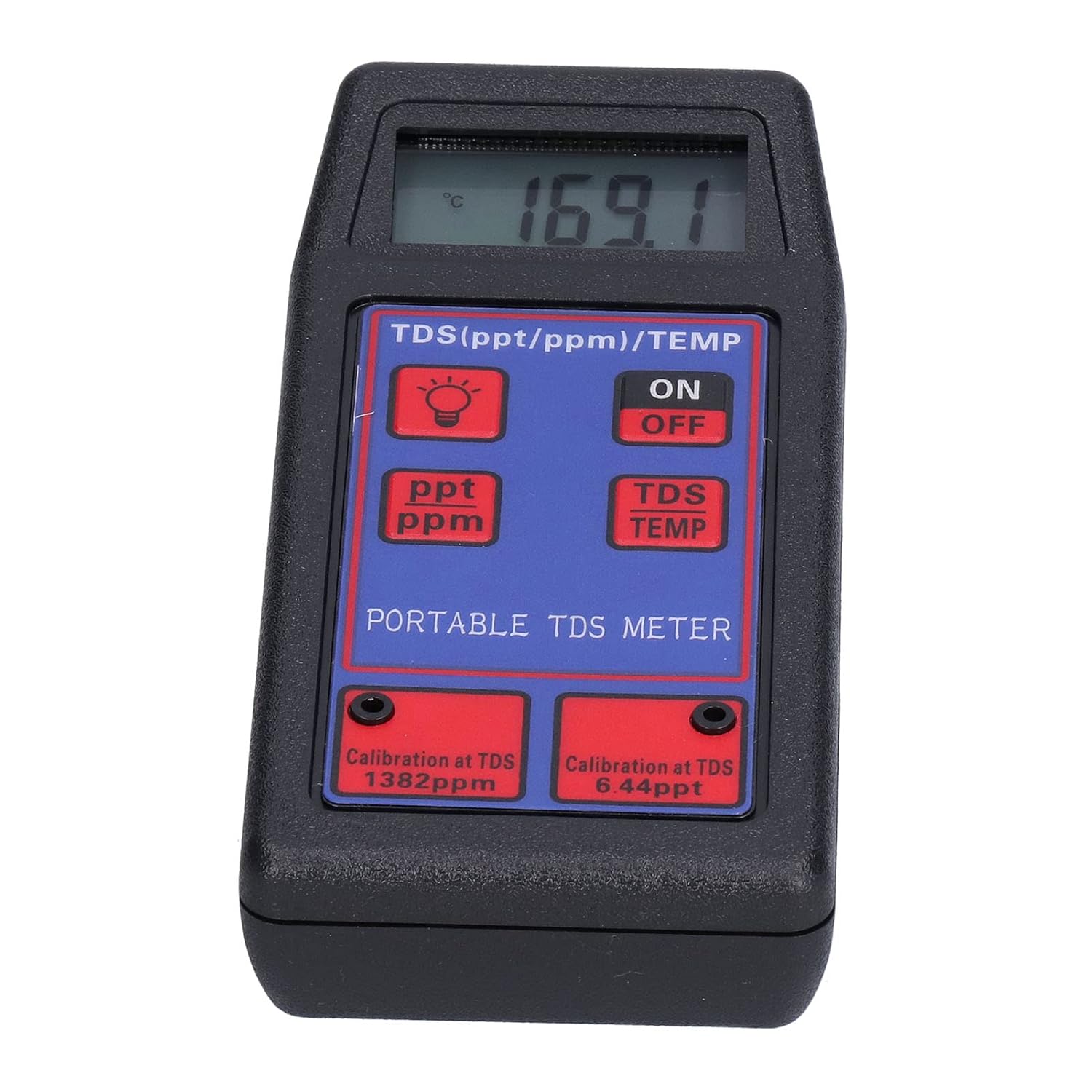 TDS Temperature Tester Portable Water Quality Analyzer 2 in 1 Design Fast Accurate Measurement for Swimming Pool Aquarium Hydroponics ABS Material 16.5x7.5x3cm
