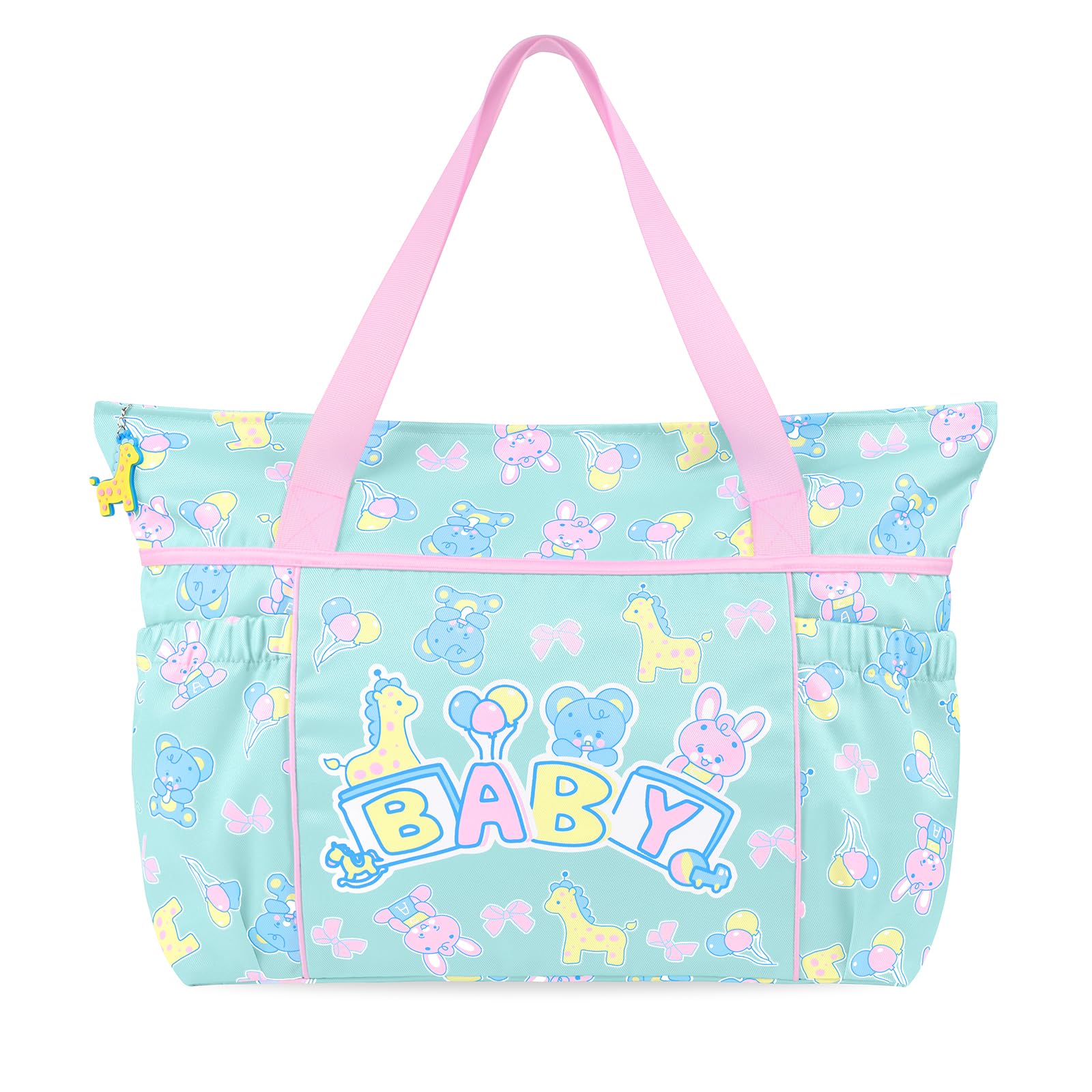 LittleForBig Large Capacity Foldable Baby Parade Overnight Diaper Bag Pink