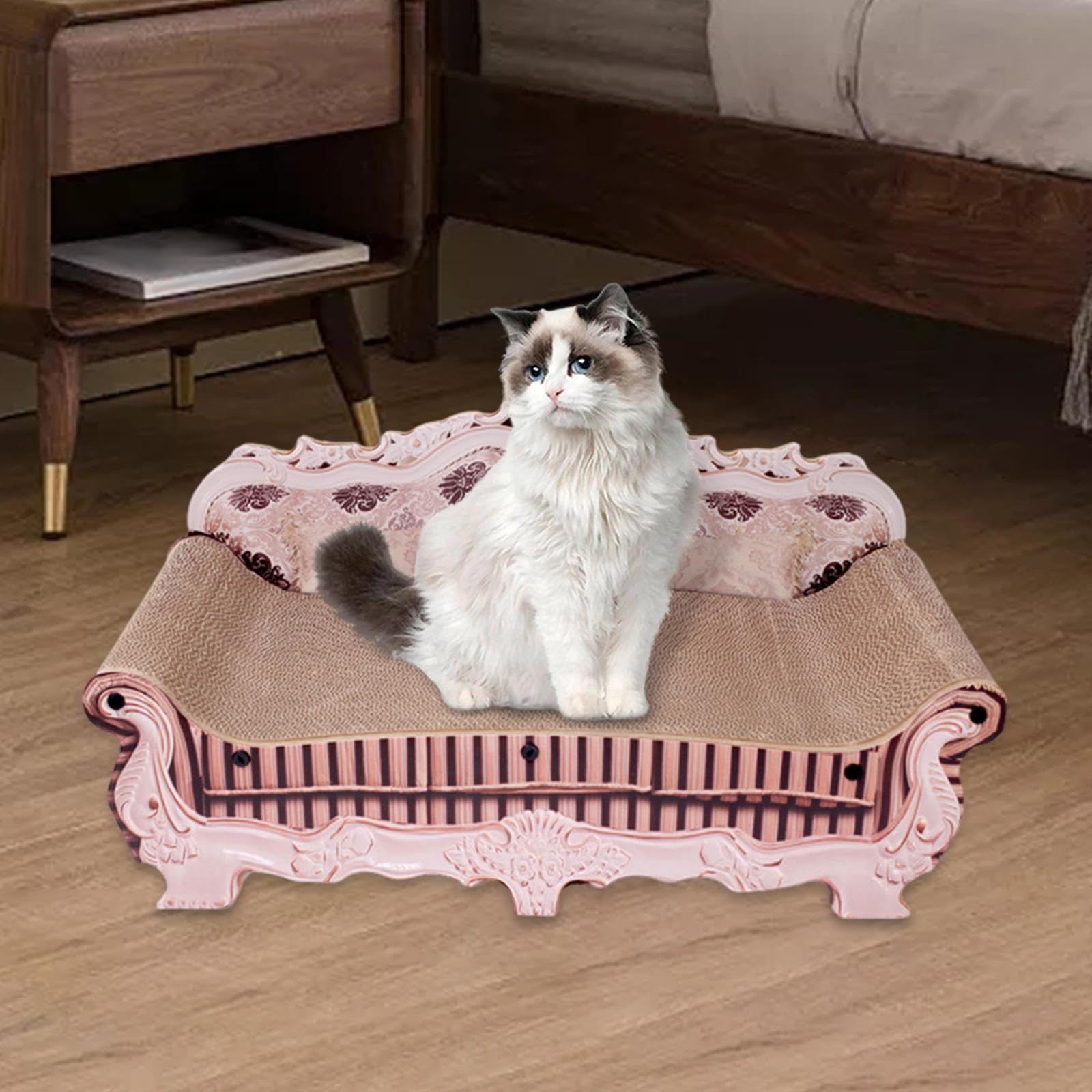 MagiDeal Tapis à Gratter pour Chat, Grattoir pour Canapé, 50x24x24cm, Planche à Gratter Robuste pour Chat