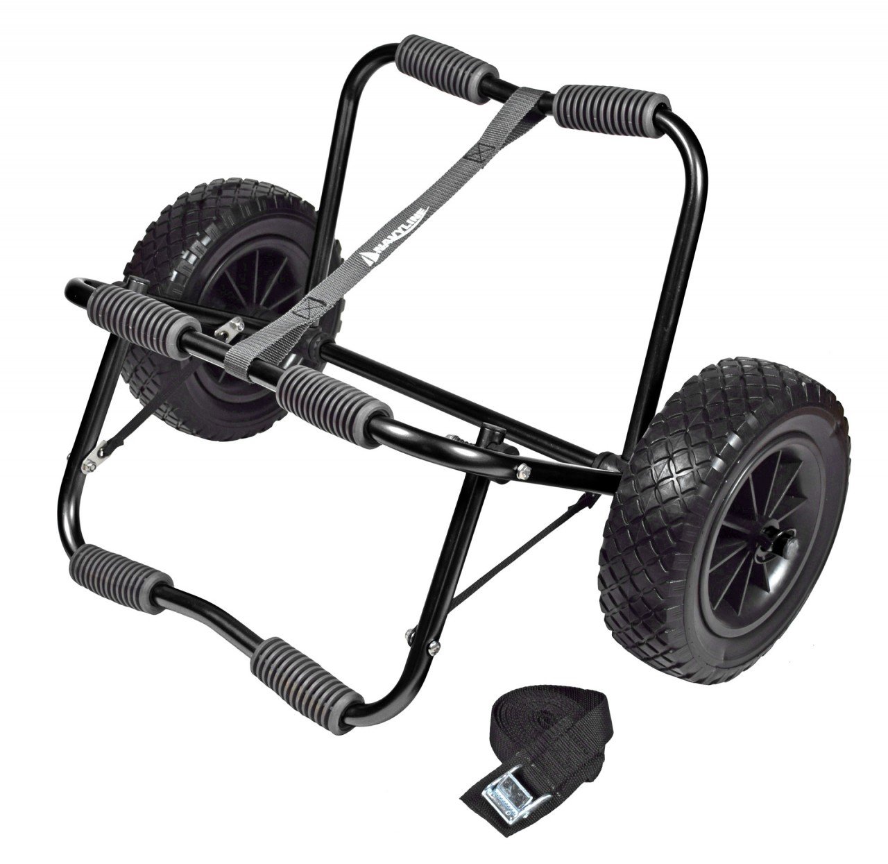 Navyline Kanuwagen Profi mit Gurt zur Fixierung, Farbe:schwarz