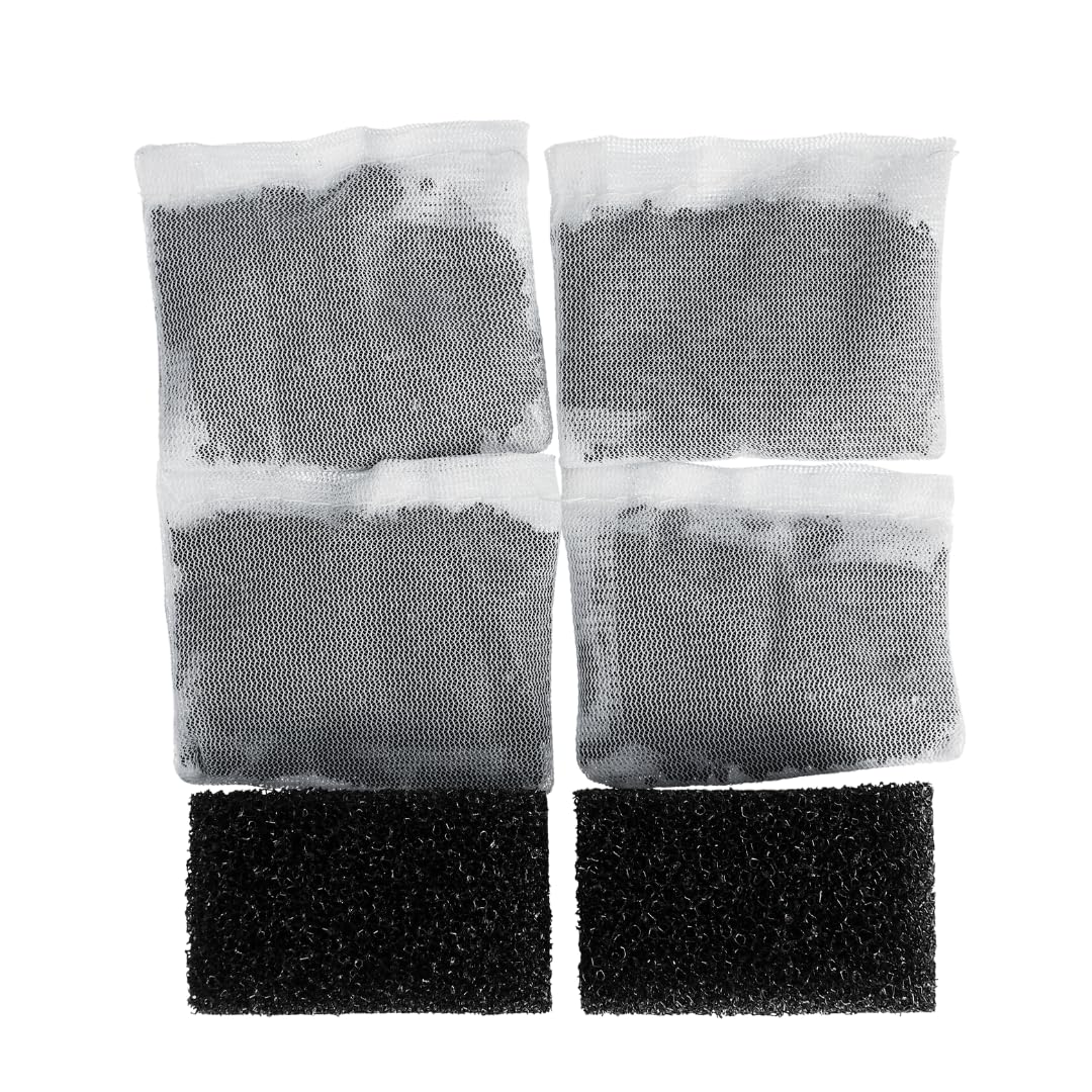 Finest-Filters Replacement Filter Media Set Compatible for NICREW Internal Filters – Carbon Bags & Black Bio-Foam Sponges – Eco-Friendly Refill Kit (3 (For Medium/ Magi380)